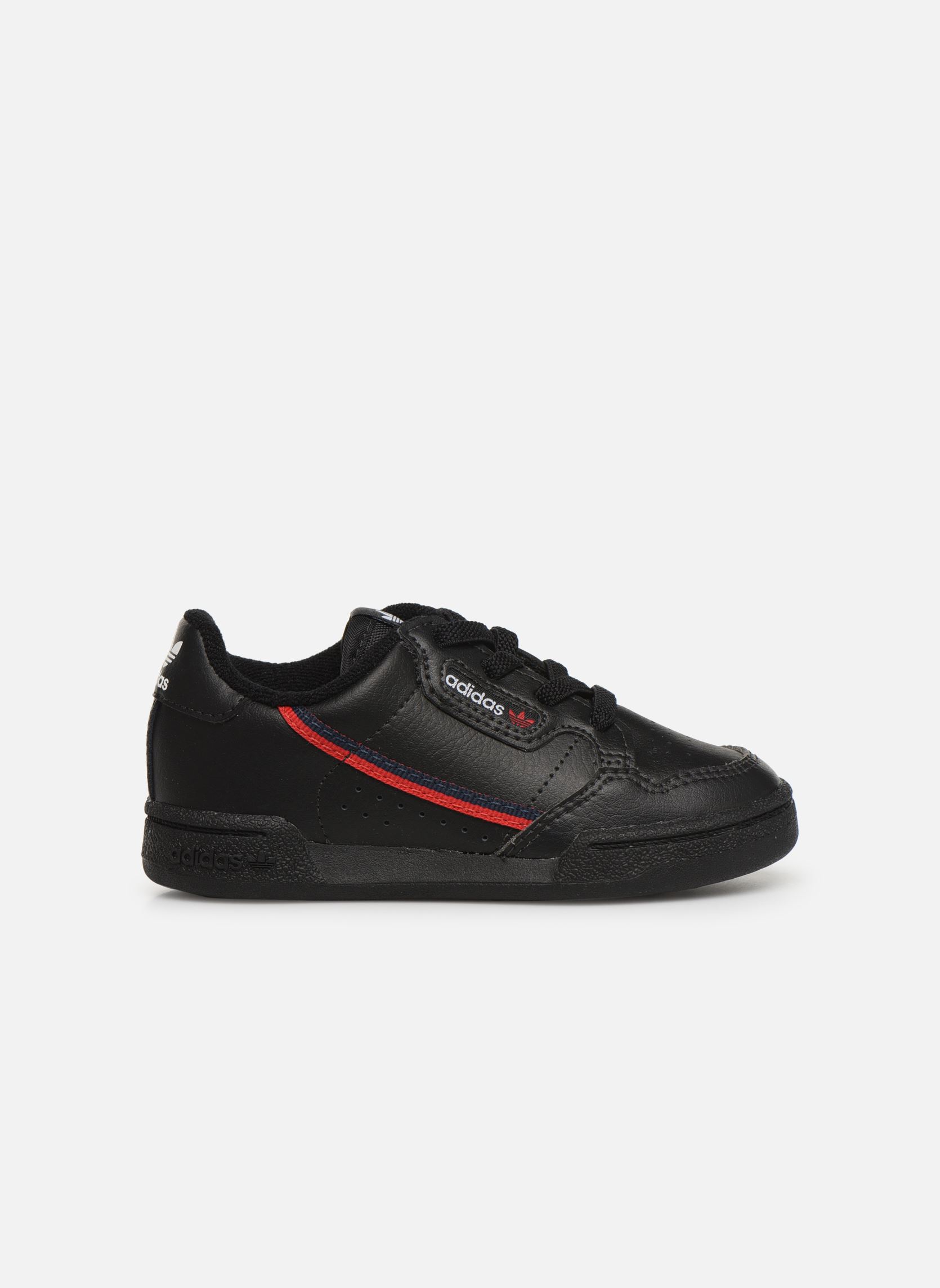 Niedrige Sneaker Continental 80 I jungen schwarz adidas originals Niedrige Sneaker Continental 80 I jungen schwarz Core Black/scarlet/Collegiate