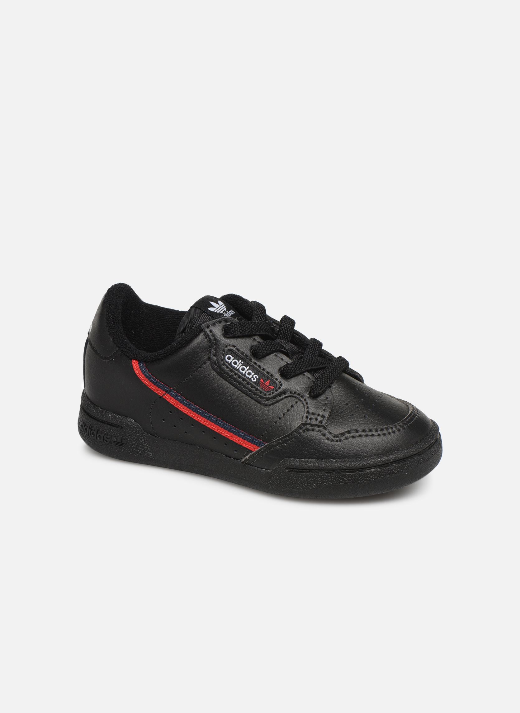 Niedrige Sneaker Continental 80 I jungen schwarz adidas originals Niedrige Sneaker Continental 80 I jungen schwarz Core Black/scarlet/Collegiate