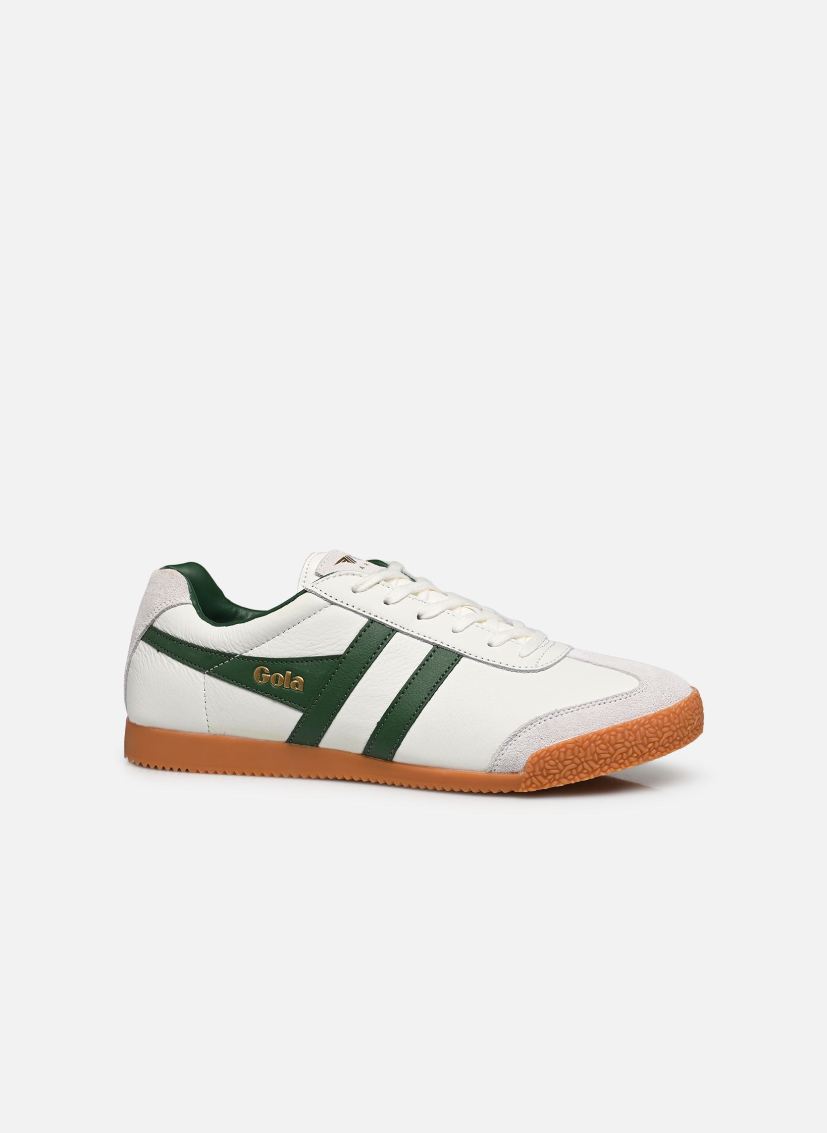 Baskets basses Harrier Leather homme blanc Gola Baskets basses Harrier Leather homme blanc WHITE/GREEN/GREEN