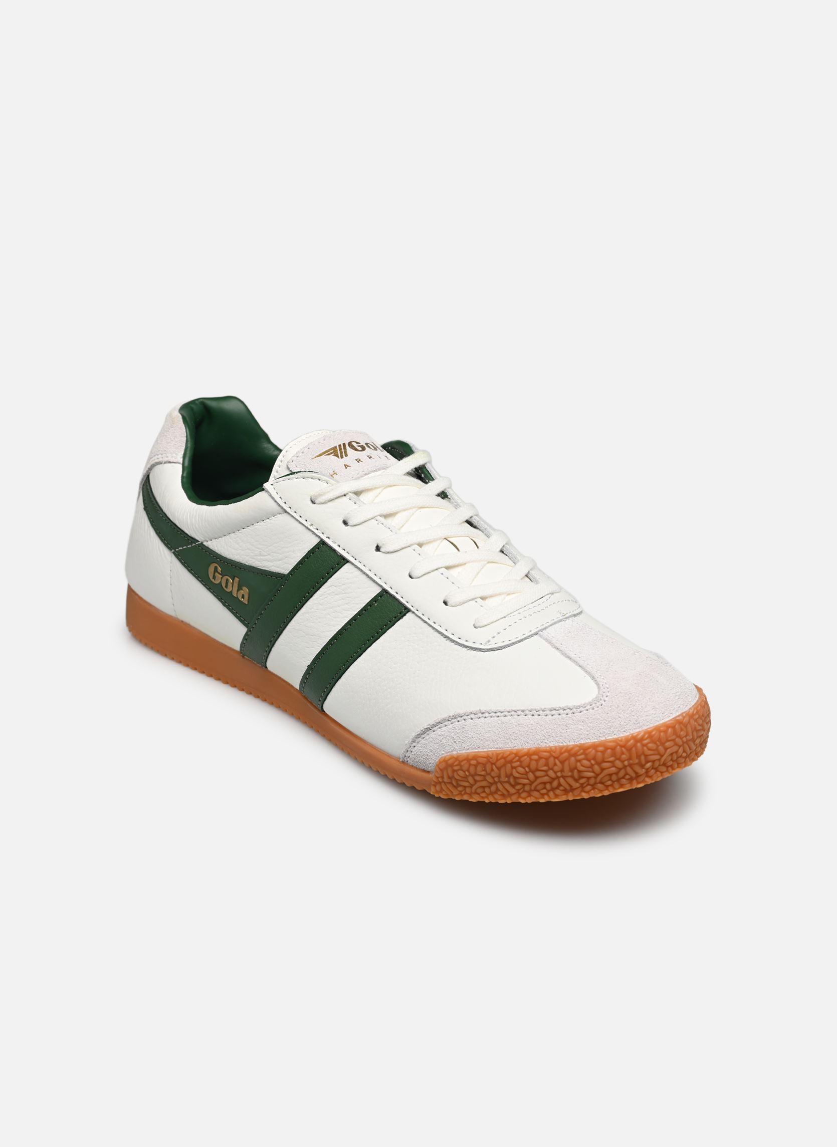 Baskets basses Harrier Leather homme blanc Gola Baskets basses Harrier Leather homme blanc WHITE/GREEN/GREEN