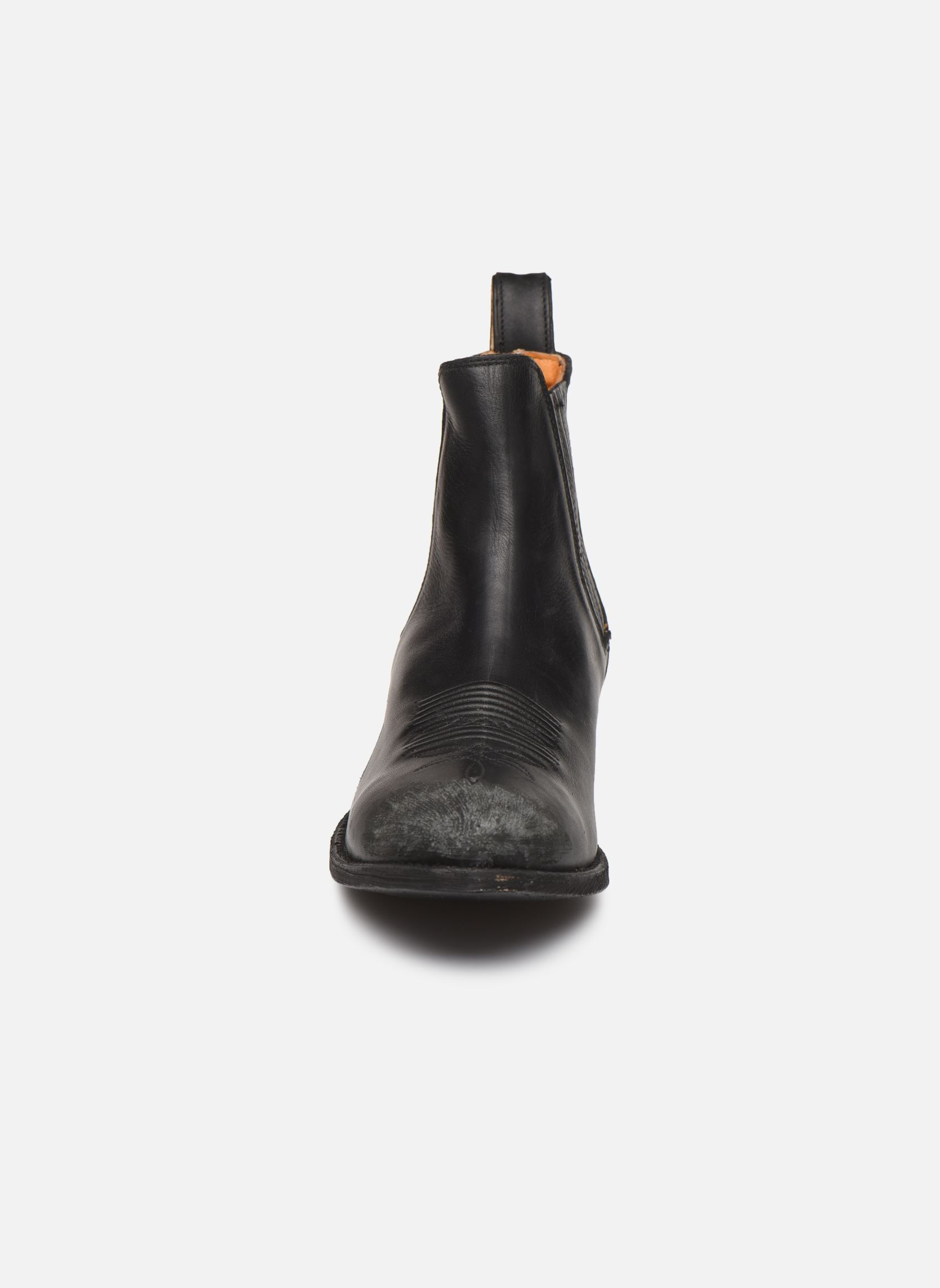 Botines tipo vaquero Estudio Bis mujer negro Mexicana Botines tipo vaquero Estudio Bis mujer negro BLACK RANCHERO COWHIDE