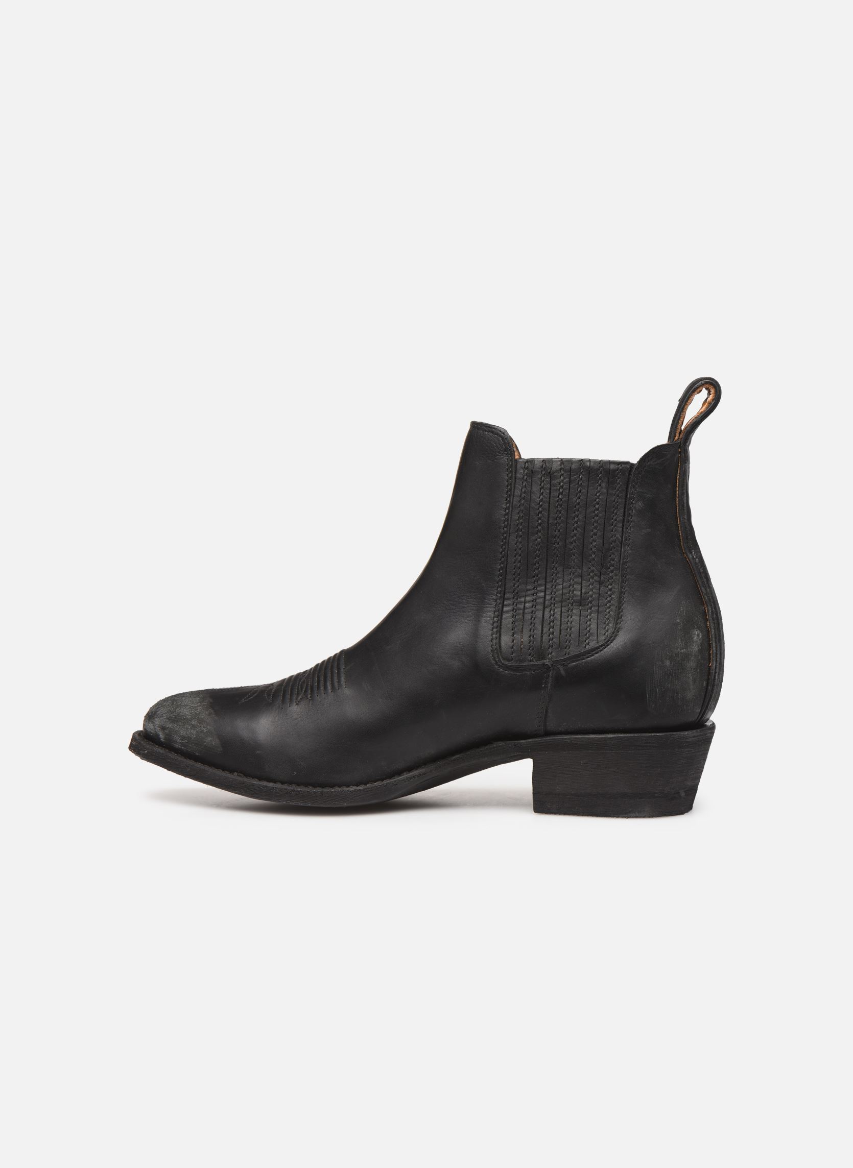 Botines tipo vaquero Estudio Bis mujer negro Mexicana Botines tipo vaquero Estudio Bis mujer negro BLACK RANCHERO COWHIDE
