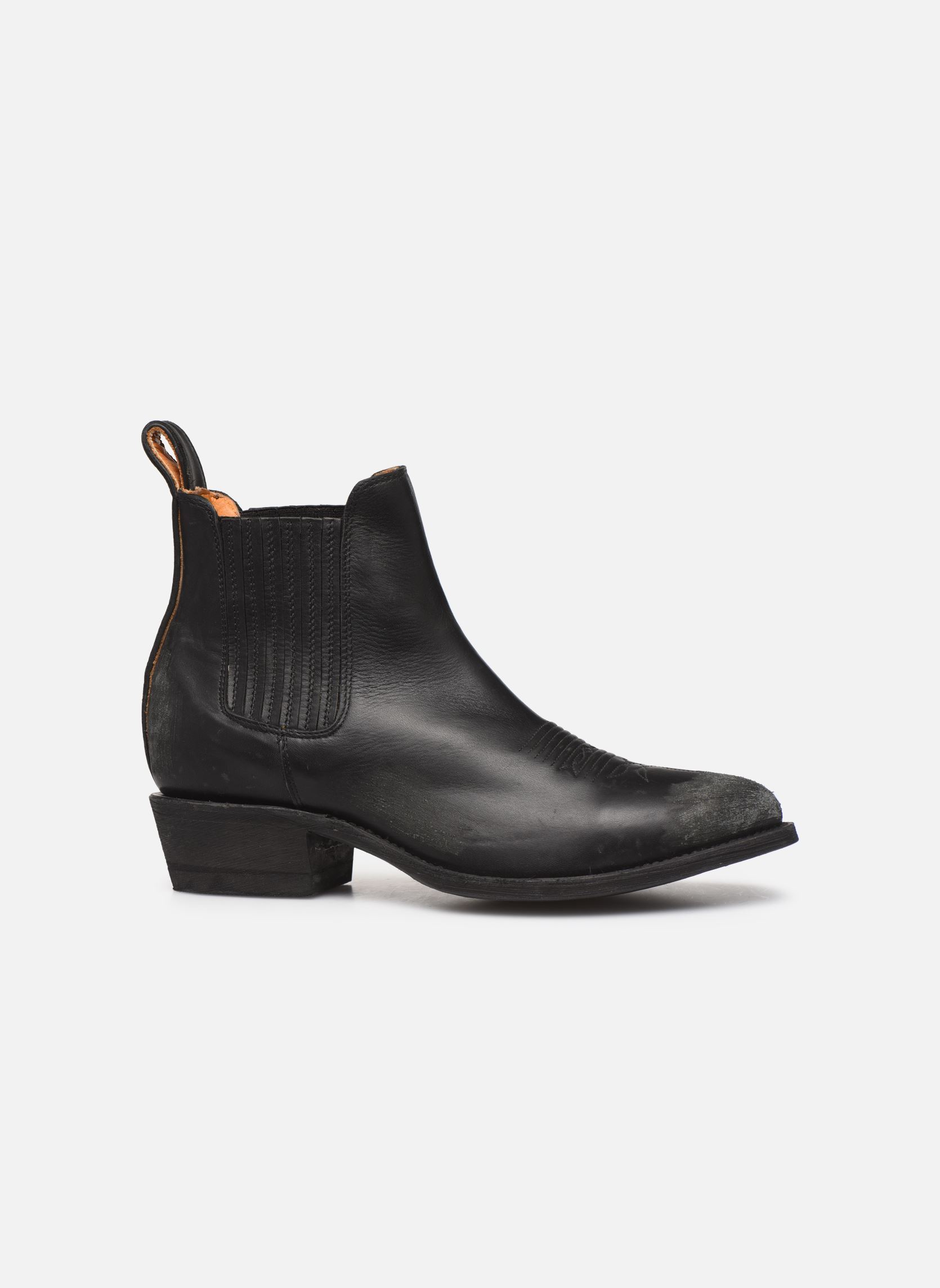 Botines tipo vaquero Estudio Bis mujer negro Mexicana Botines tipo vaquero Estudio Bis mujer negro BLACK RANCHERO COWHIDE