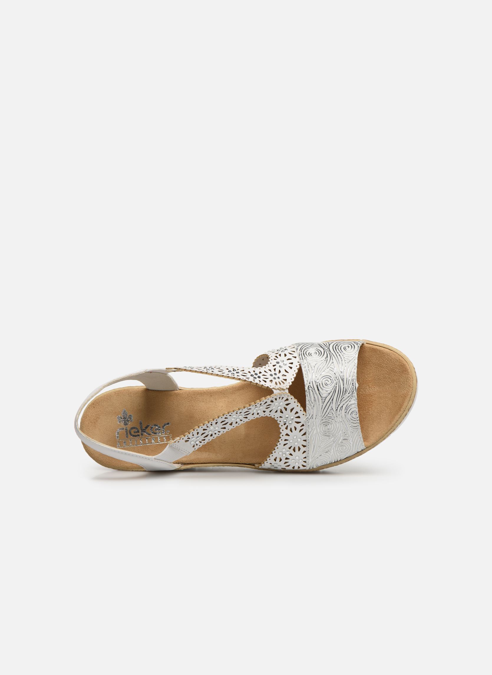 Sandales compensées et plateformes Edna femme blanc Rieker Sandales compensées et plateformes Edna femme blanc Weiss/silber