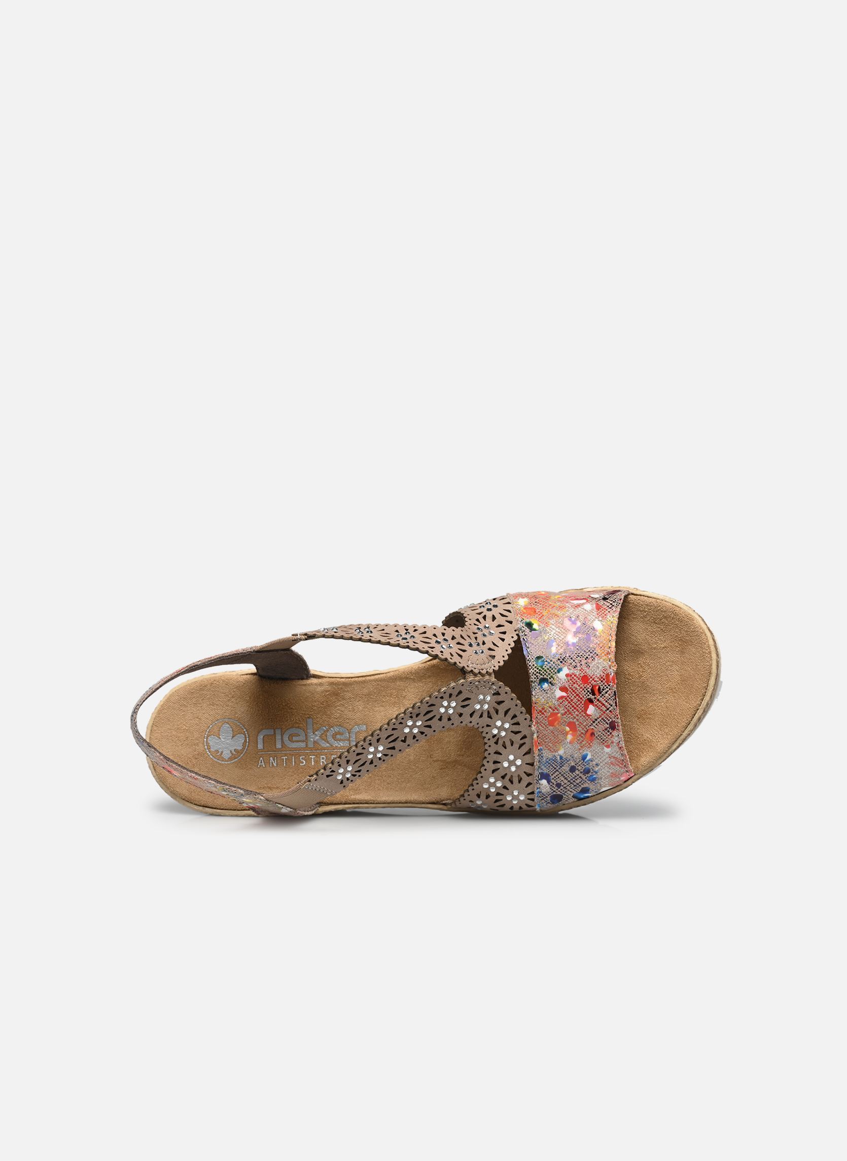 Sandales compensées et plateformes Edna femme multicolore Rieker Sandales compensées et plateformes Edna femme multicolore MULTICOLORE
