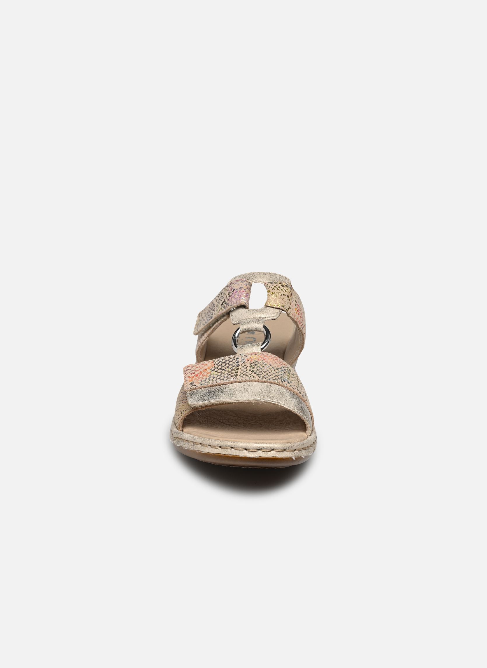 Mules Iama 659X6 femme beige Rieker Mules Iama 659X6 femme beige MUSCHEL/BEIGE-MULTI