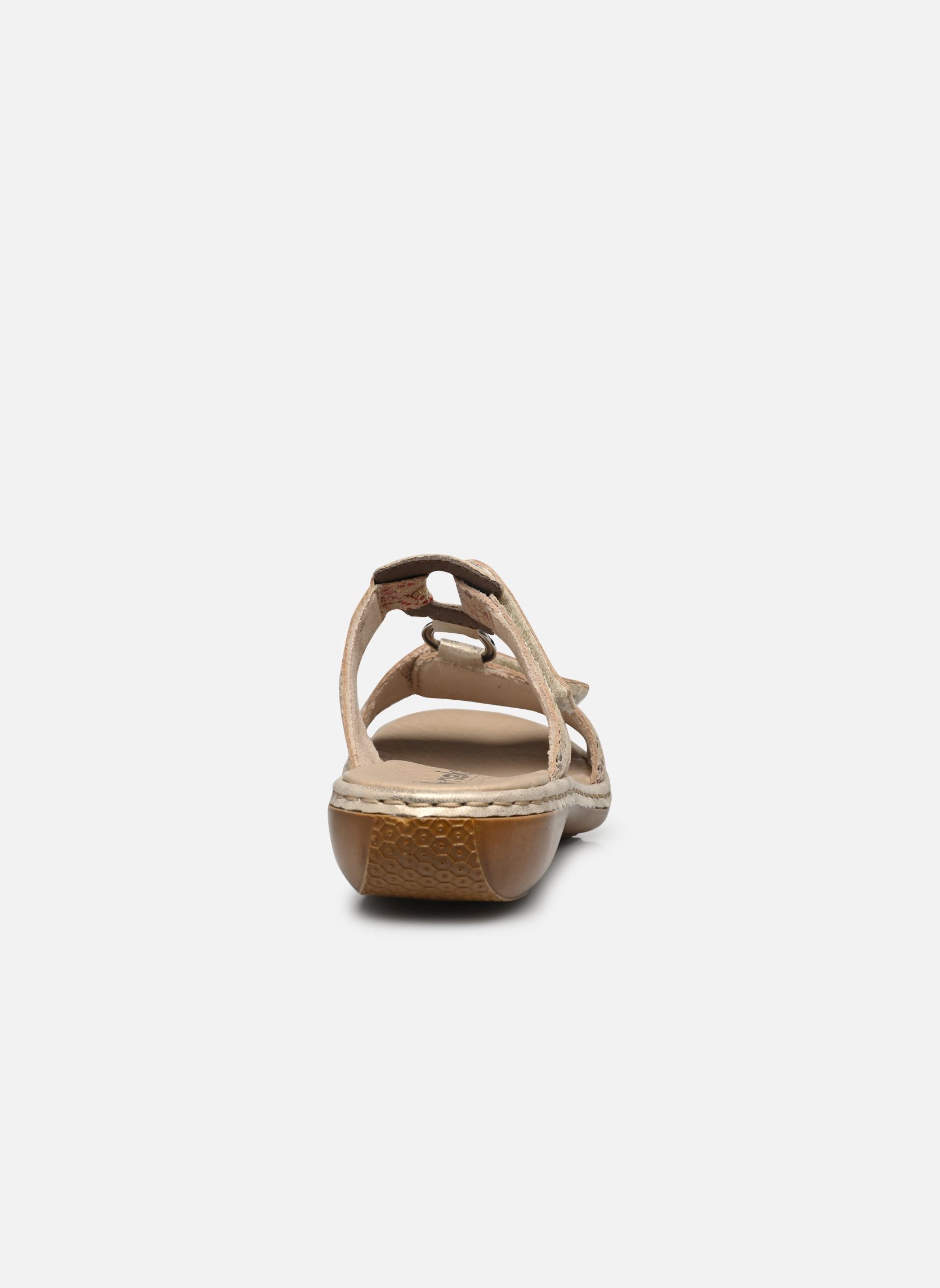 Mules Iama 659X6 femme beige Rieker Mules Iama 659X6 femme beige MUSCHEL/BEIGE-MULTI