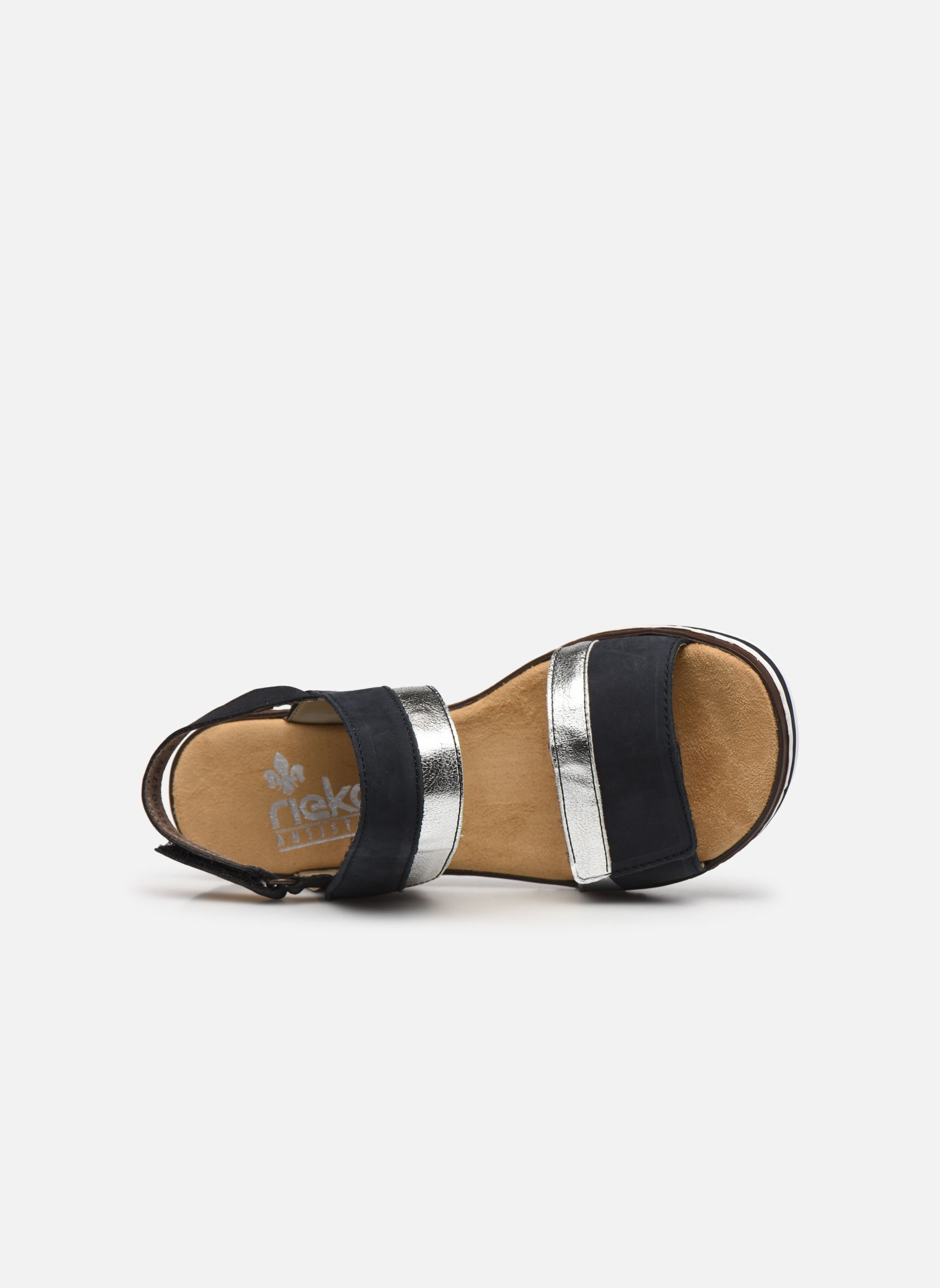 Sandalen Loly V36B9 dames blauw Rieker Sandalen Loly V36B9 dames blauw PAZFIK/SILBER/PAZIFIK