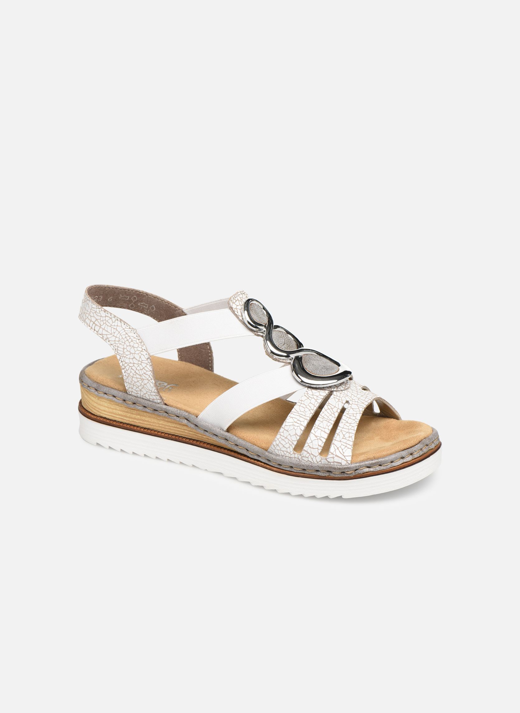Sandales compensées et plateformes Laora femme blanc Rieker Sandales compensées et plateformes Laora femme blanc WEISS