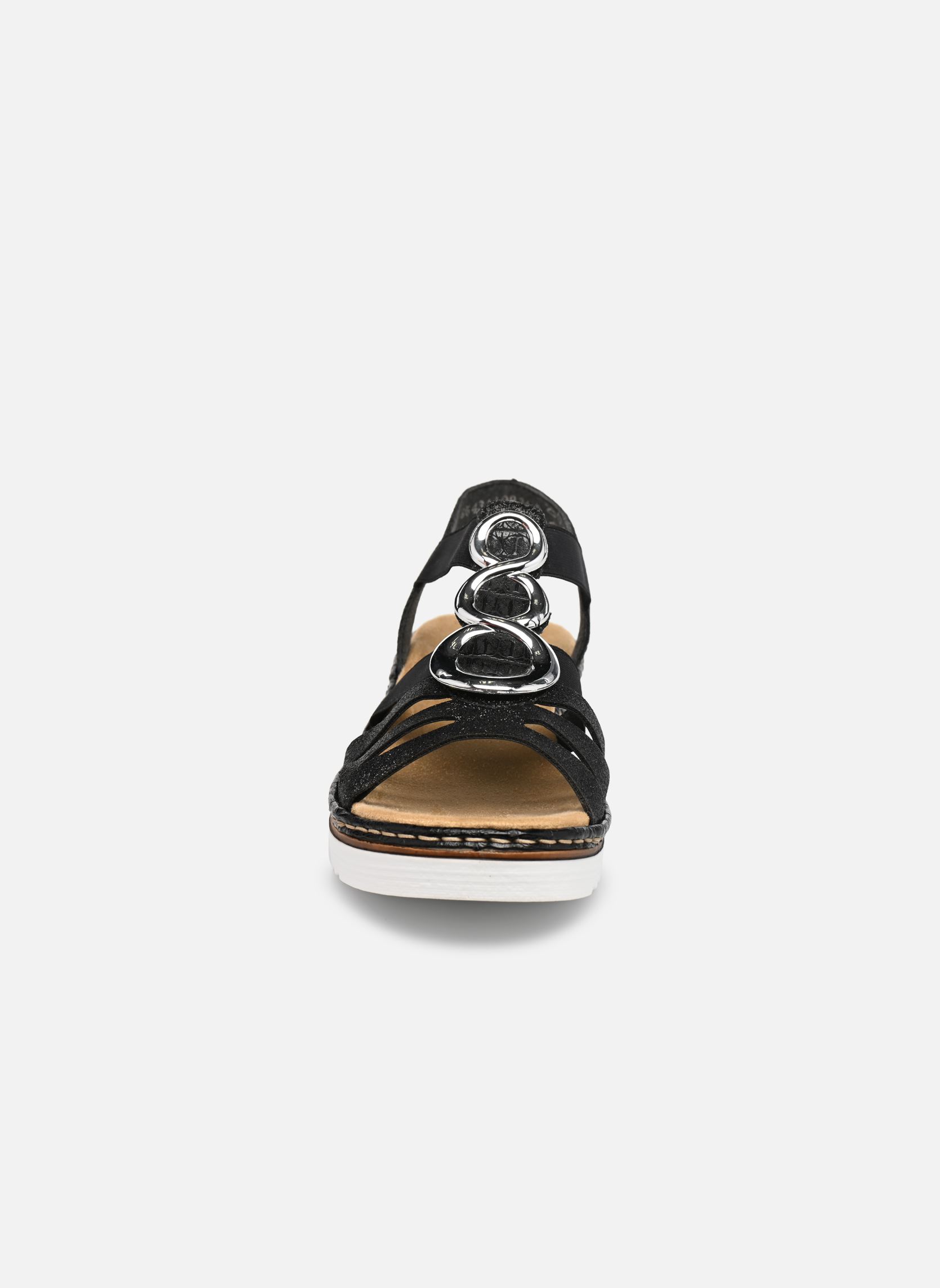Sandalias y plataformas de cuña Laora mujer negro Rieker Sandalias y plataformas de cuña Laora mujer negro SCHWARZ/SCHWARZ