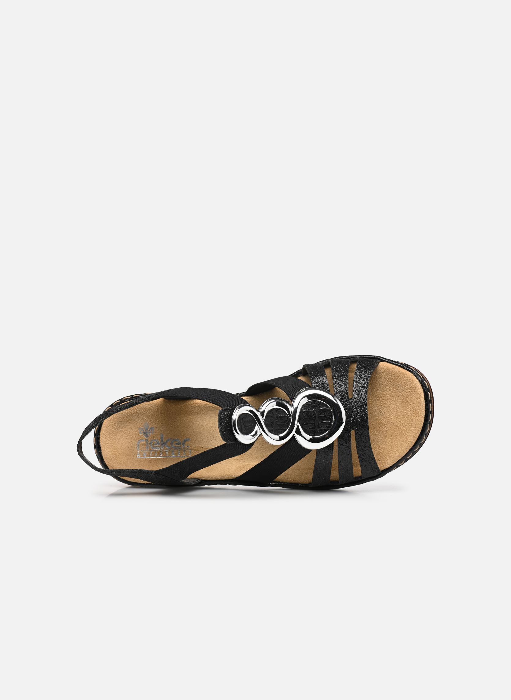 Sandalias y plataformas de cuña Laora mujer negro Rieker Sandalias y plataformas de cuña Laora mujer negro SCHWARZ/SCHWARZ