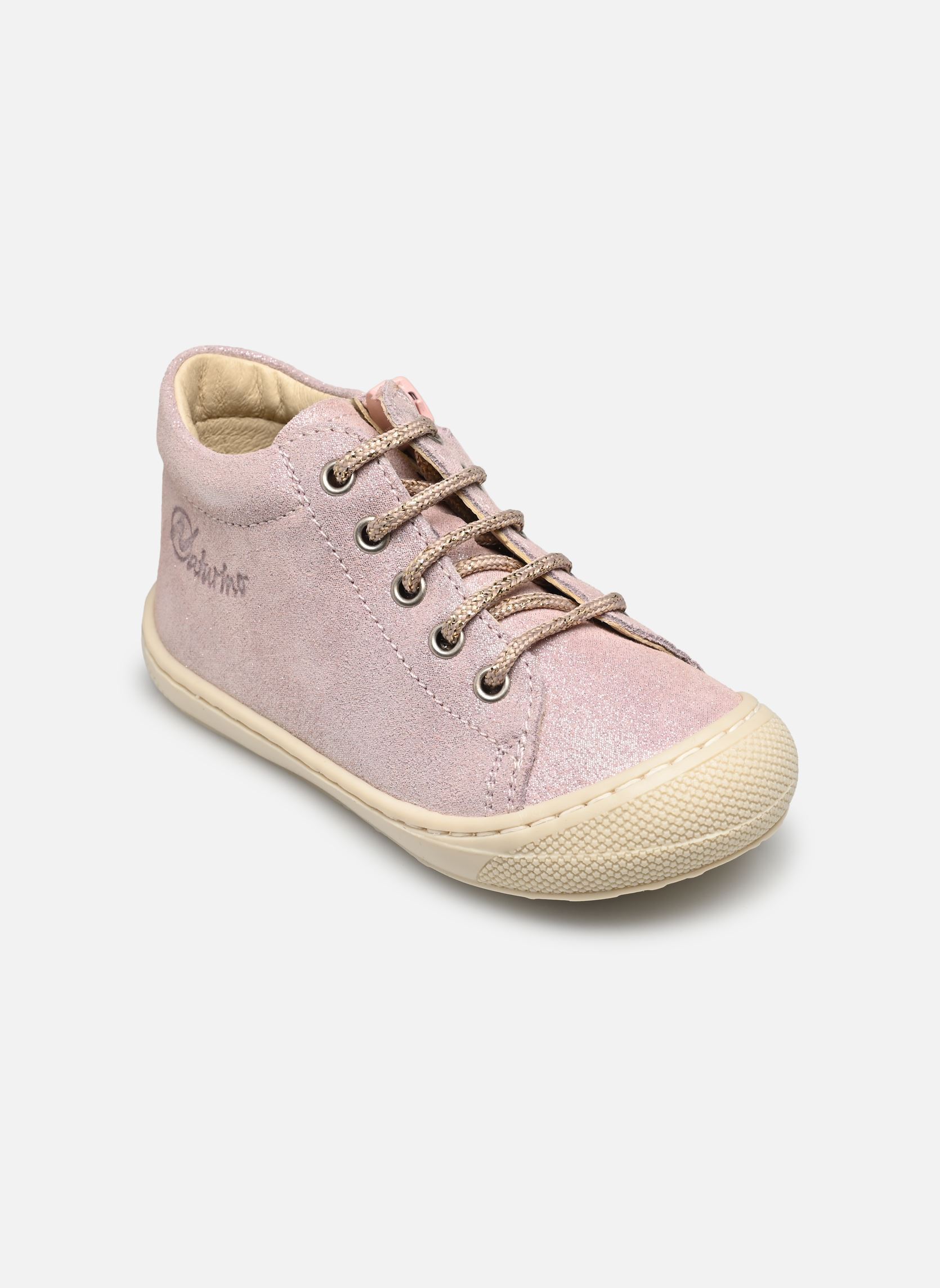 Schuhe für die ersten Schritte Cocoon Zip mädchen rosa Naturino Schuhe für die ersten Schritte Cocoon Zip mädchen rosa SUEDE GLITTER PINK