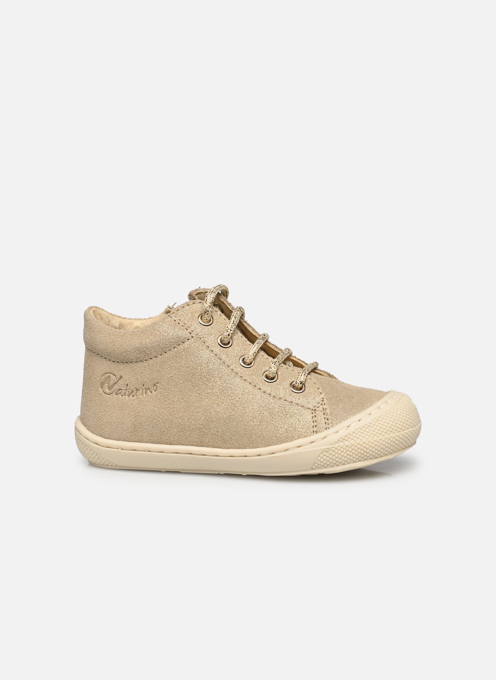Chaussures premiers pas Cocoon Zip fille or et bronze Naturino Chaussures premiers pas Cocoon Zip fille or et bronze SUEDE GLITTER PLATINUM SOLE BO