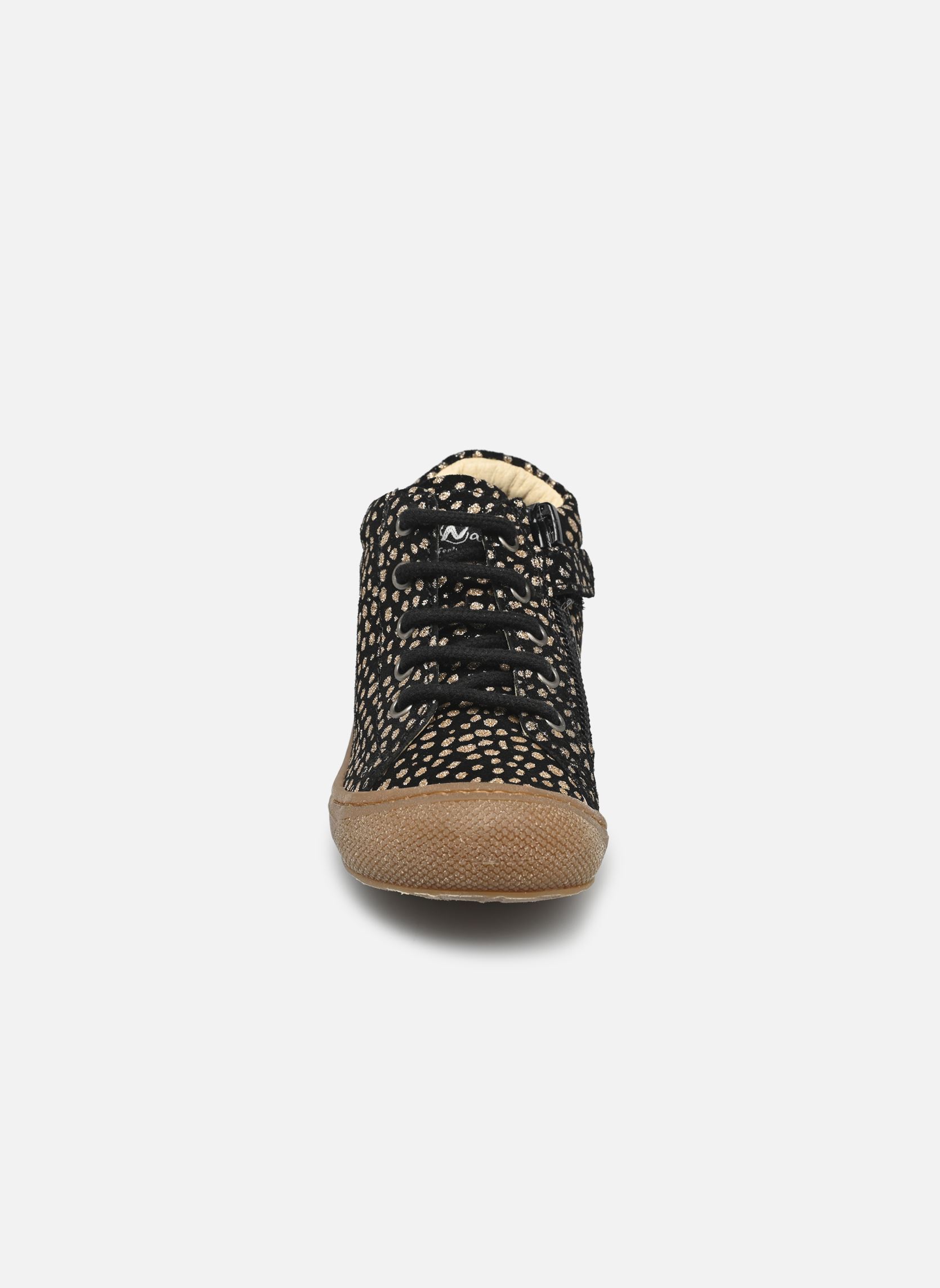 Chaussures premiers pas Cocoon Zip noir Naturino Chaussures premiers pas Cocoon Zip noir SUEDE PR PONY BLACK PLATINUM
