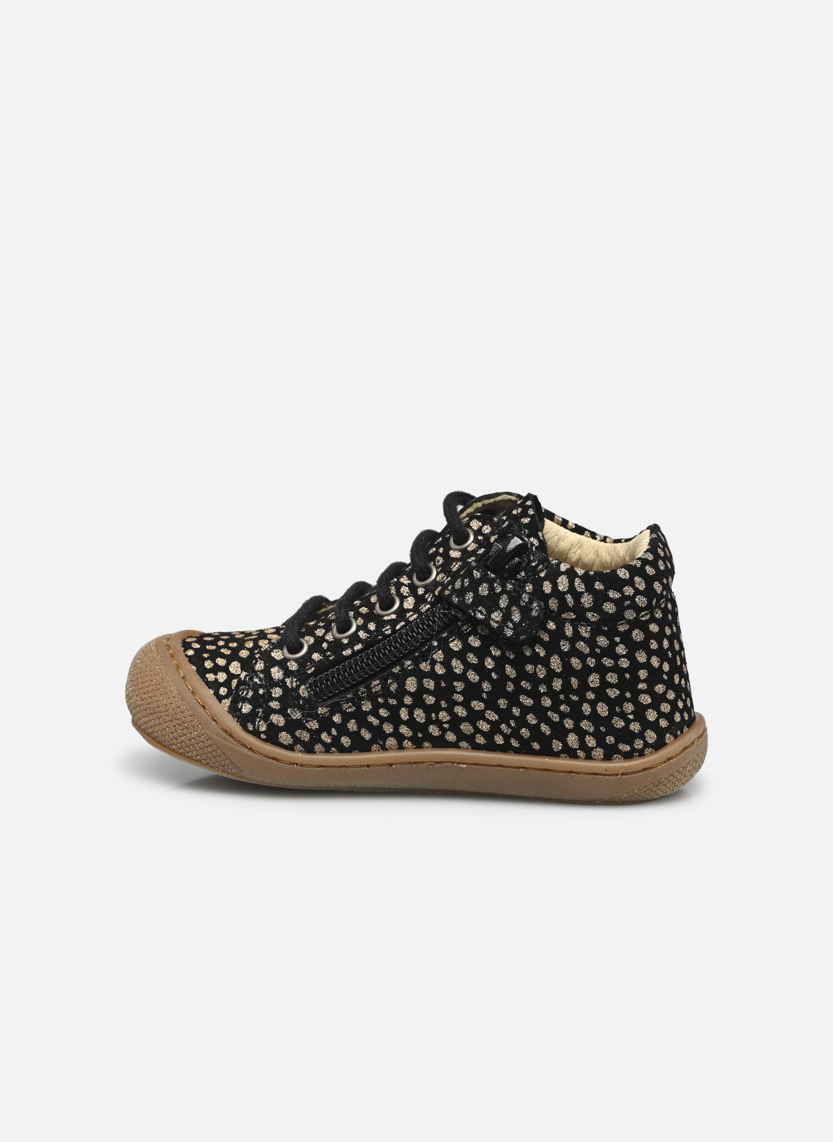 Chaussures premiers pas Cocoon Zip noir Naturino Chaussures premiers pas Cocoon Zip noir SUEDE PR PONY BLACK PLATINUM