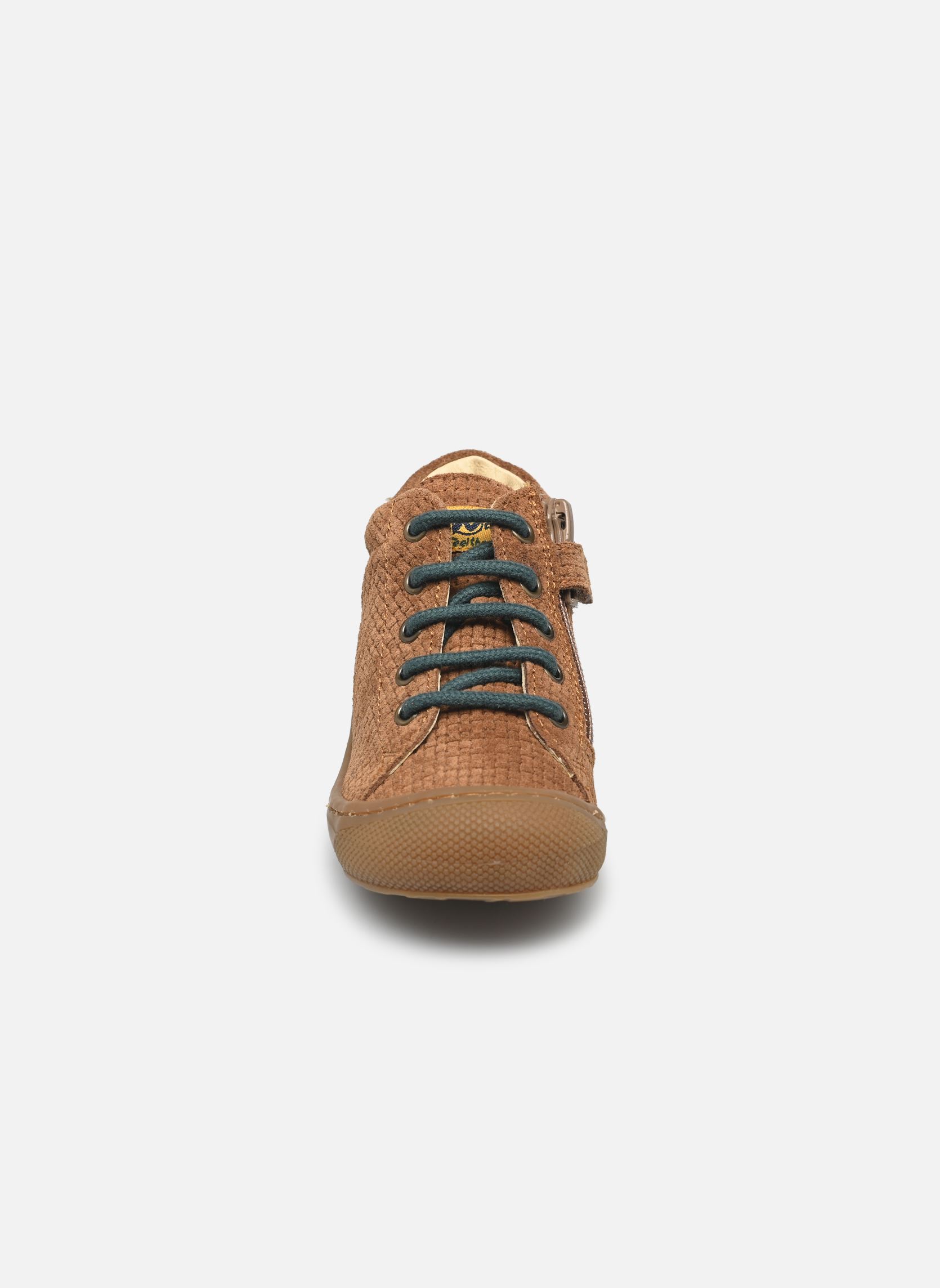 Chaussures premiers pas Cocoon Zip garçon marron Naturino Chaussures premiers pas Cocoon Zip garçon marron SUEDE WOVEN BROWN GREEN BOTTLE