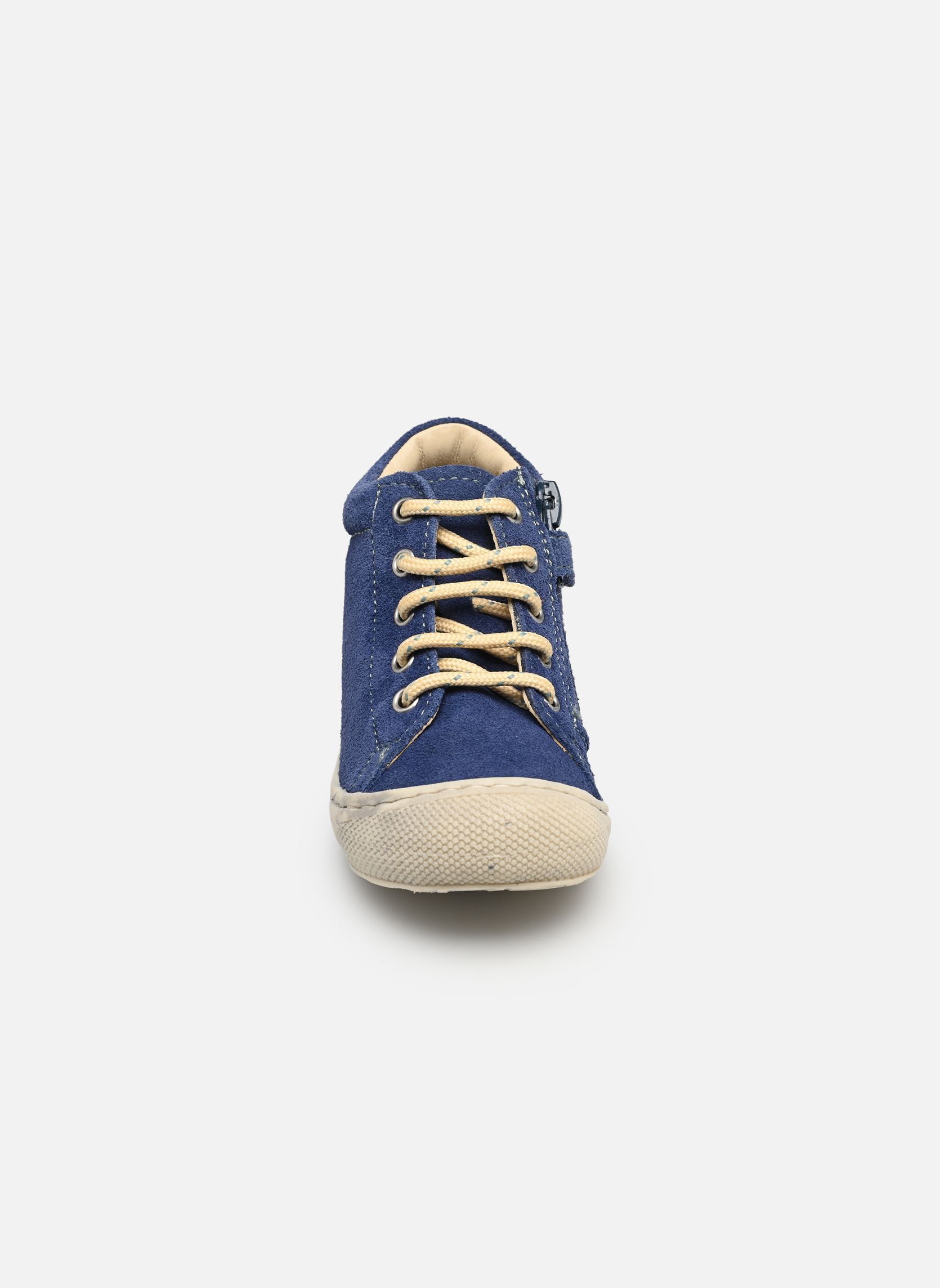 Chaussures premiers pas Cocoon Zip garçon bleu Naturino Chaussures premiers pas Cocoon Zip garçon bleu SUEDE SOLE BONE AZURE SAGE