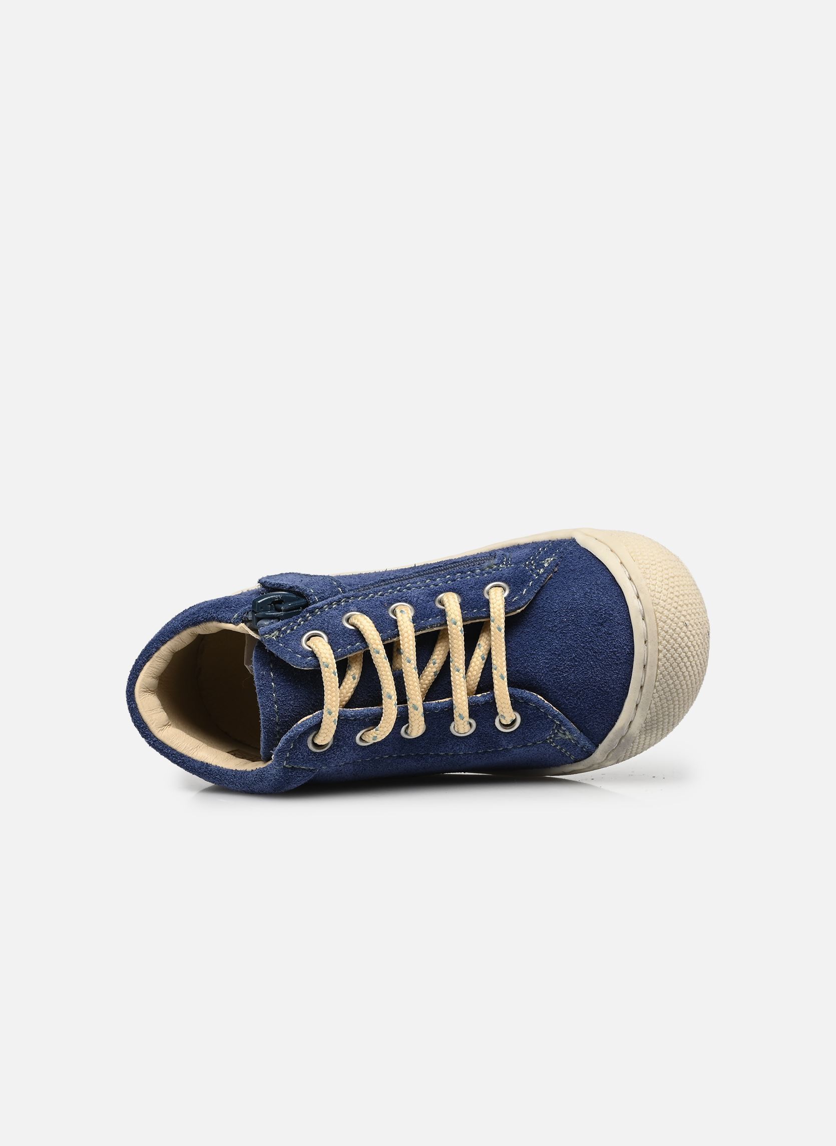 Chaussures premiers pas Cocoon Zip garçon bleu Naturino Chaussures premiers pas Cocoon Zip garçon bleu SUEDE SOLE BONE AZURE SAGE
