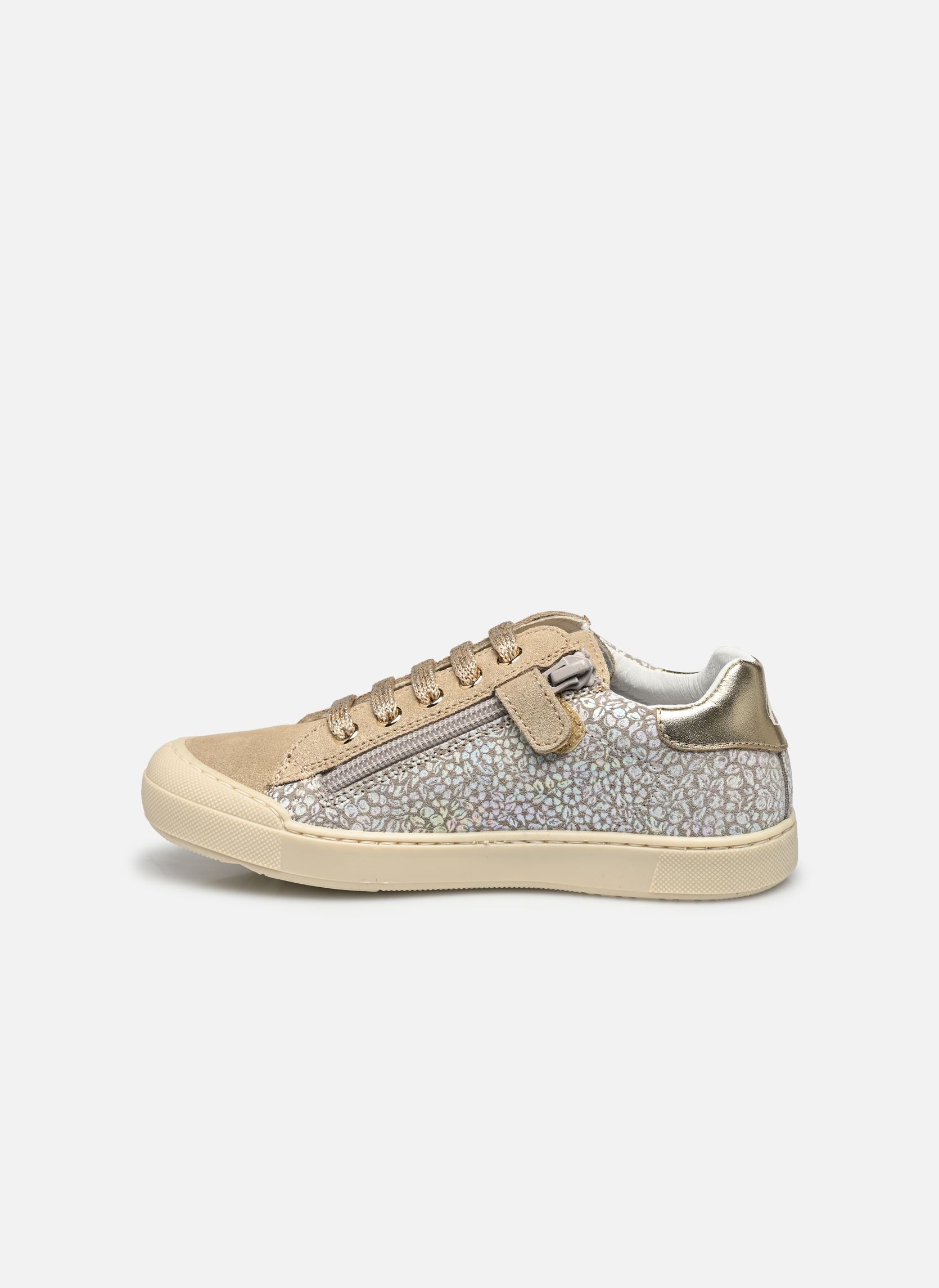 Niedrige Sneaker Eindhoven Zip mädchen beige Naturino Niedrige Sneaker Eindhoven Zip mädchen beige SUEDE GLITTER SUEDE LAWN MET P