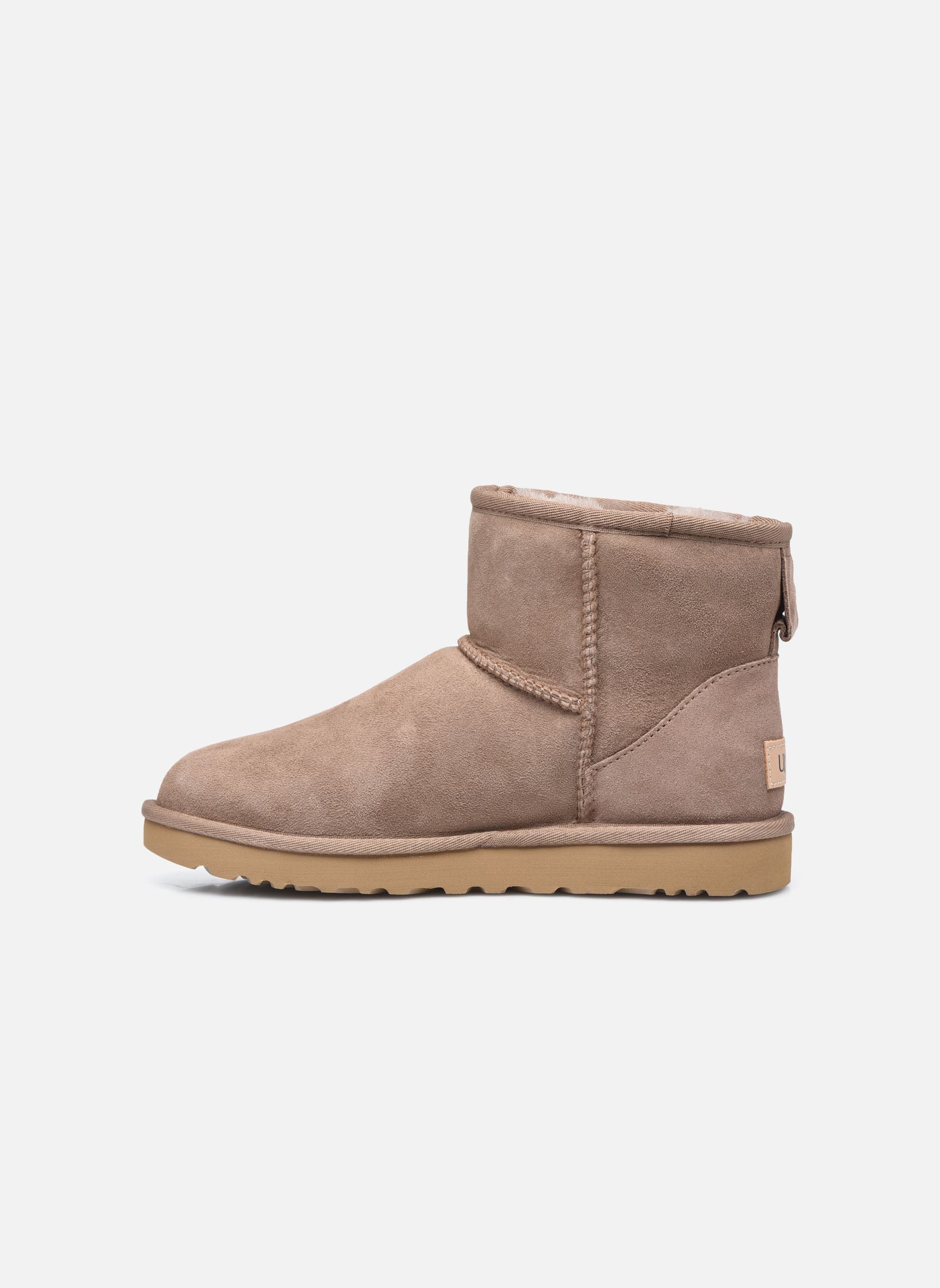 Gevoerde enkellaarsjes Classic Mini II dames beige UGG Gevoerde enkellaarsjes Classic Mini II dames beige CARIBOU