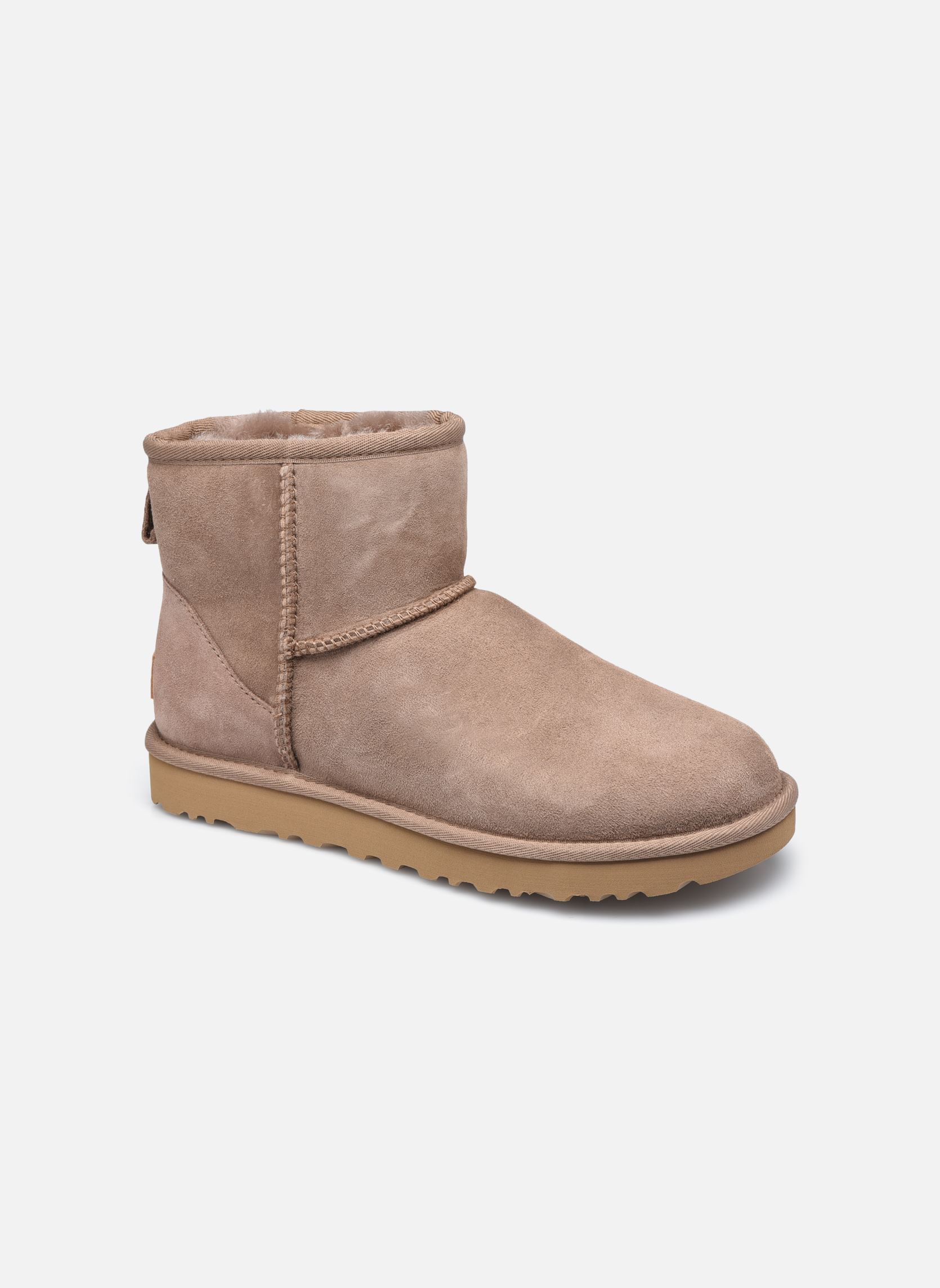 Gevoerde enkellaarsjes Classic Mini II dames beige UGG Gevoerde enkellaarsjes Classic Mini II dames beige CARIBOU