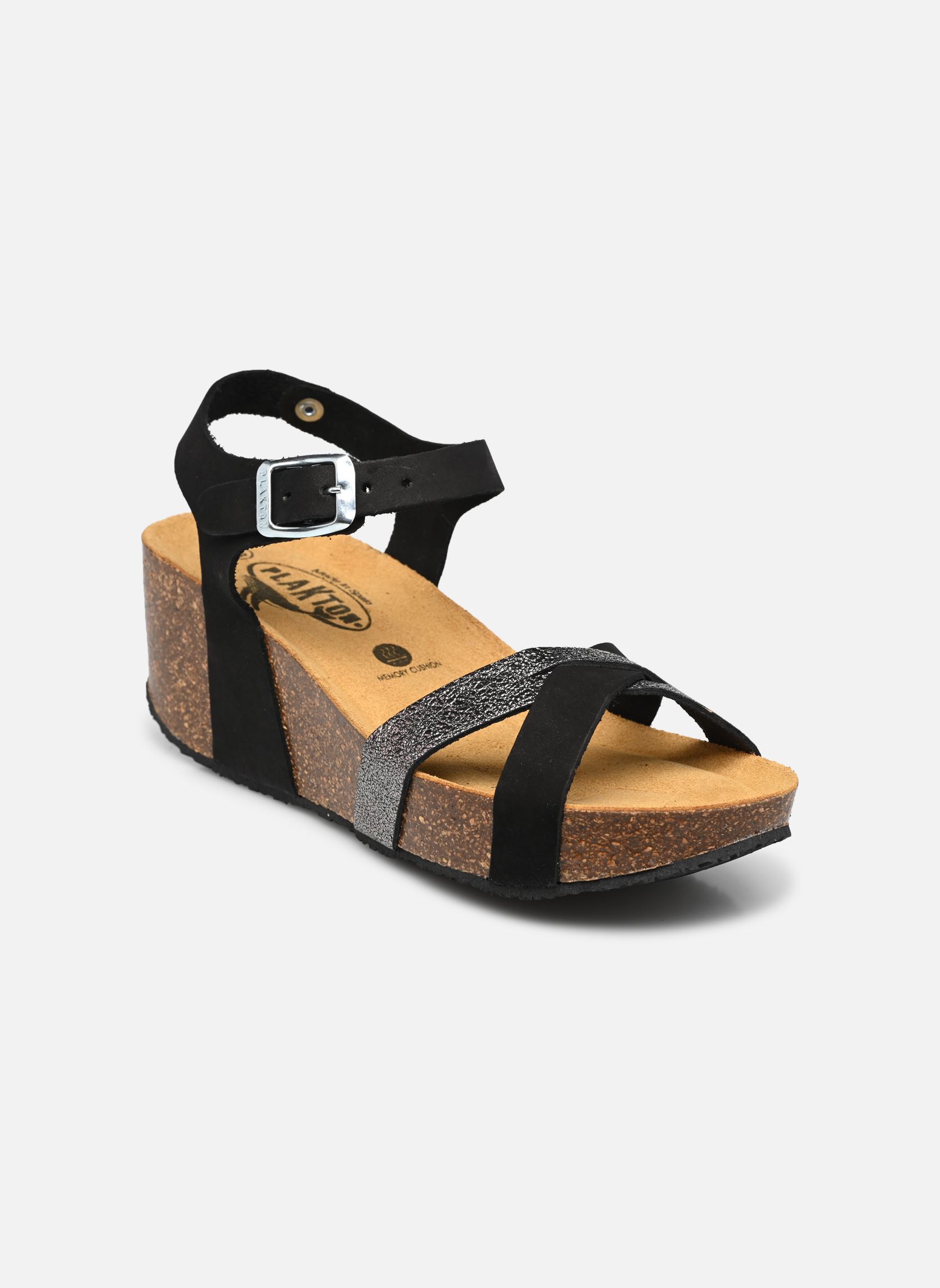 Sandali con zeppa e plateau So Final donna nero Plakton Sandali con zeppa e plateau So Final donna nero NEGRO_PELTRO