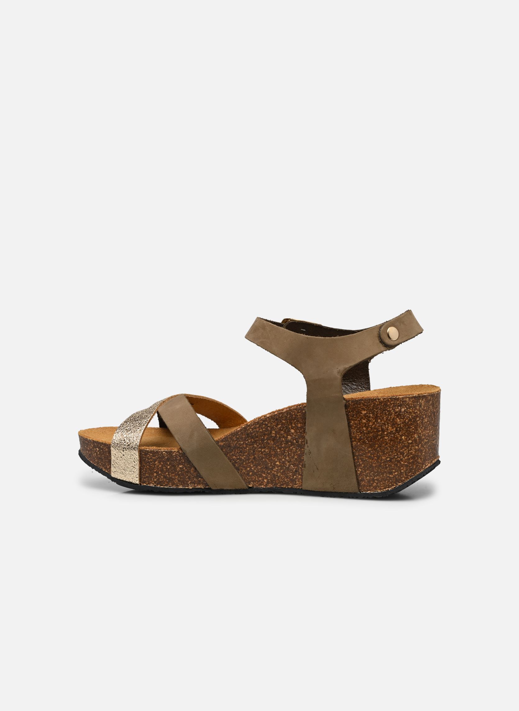 Sandalias y plataformas de cuña So Final mujer verde Plakton Sandalias y plataformas de cuña So Final mujer verde KAKI_PLATINO
