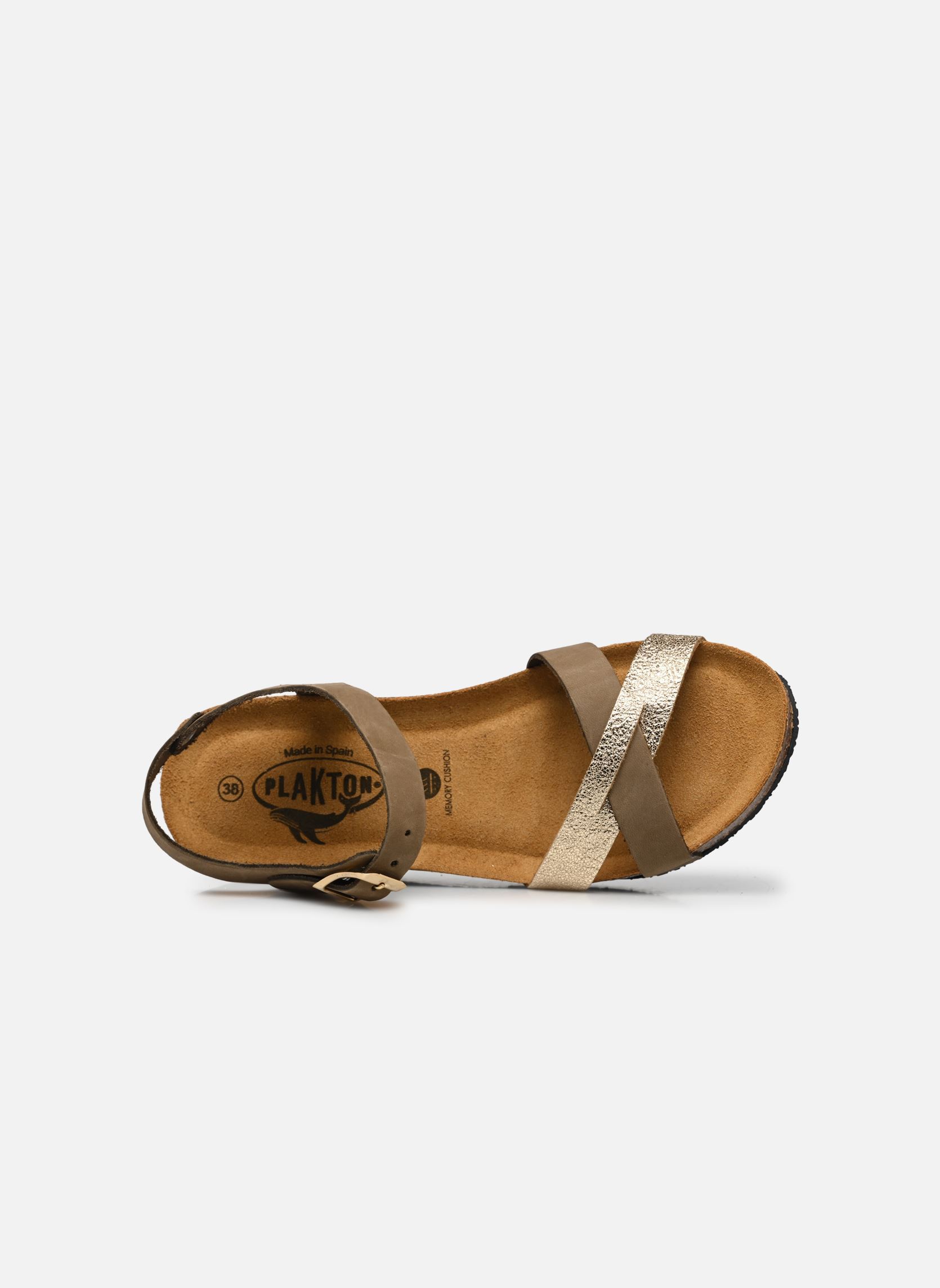 Sandalias y plataformas de cuña So Final mujer verde Plakton Sandalias y plataformas de cuña So Final mujer verde KAKI_PLATINO