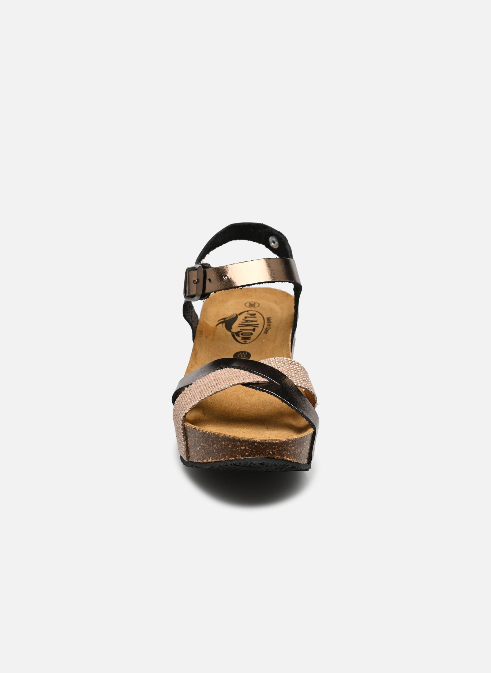 Sandalias y plataformas de cuña So Final mujer oro y bronce Plakton Sandalias y plataformas de cuña So Final mujer oro y bronce LINO ALMOND METAL LUX BRONCE