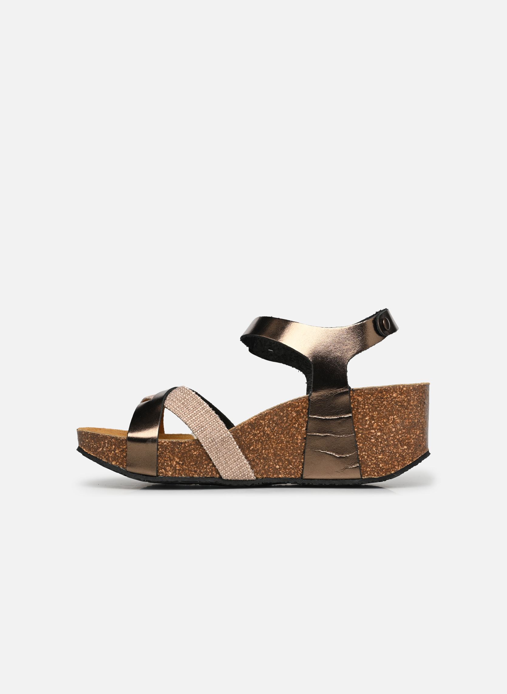 Sandalias y plataformas de cuña So Final mujer oro y bronce Plakton Sandalias y plataformas de cuña So Final mujer oro y bronce LINO ALMOND METAL LUX BRONCE