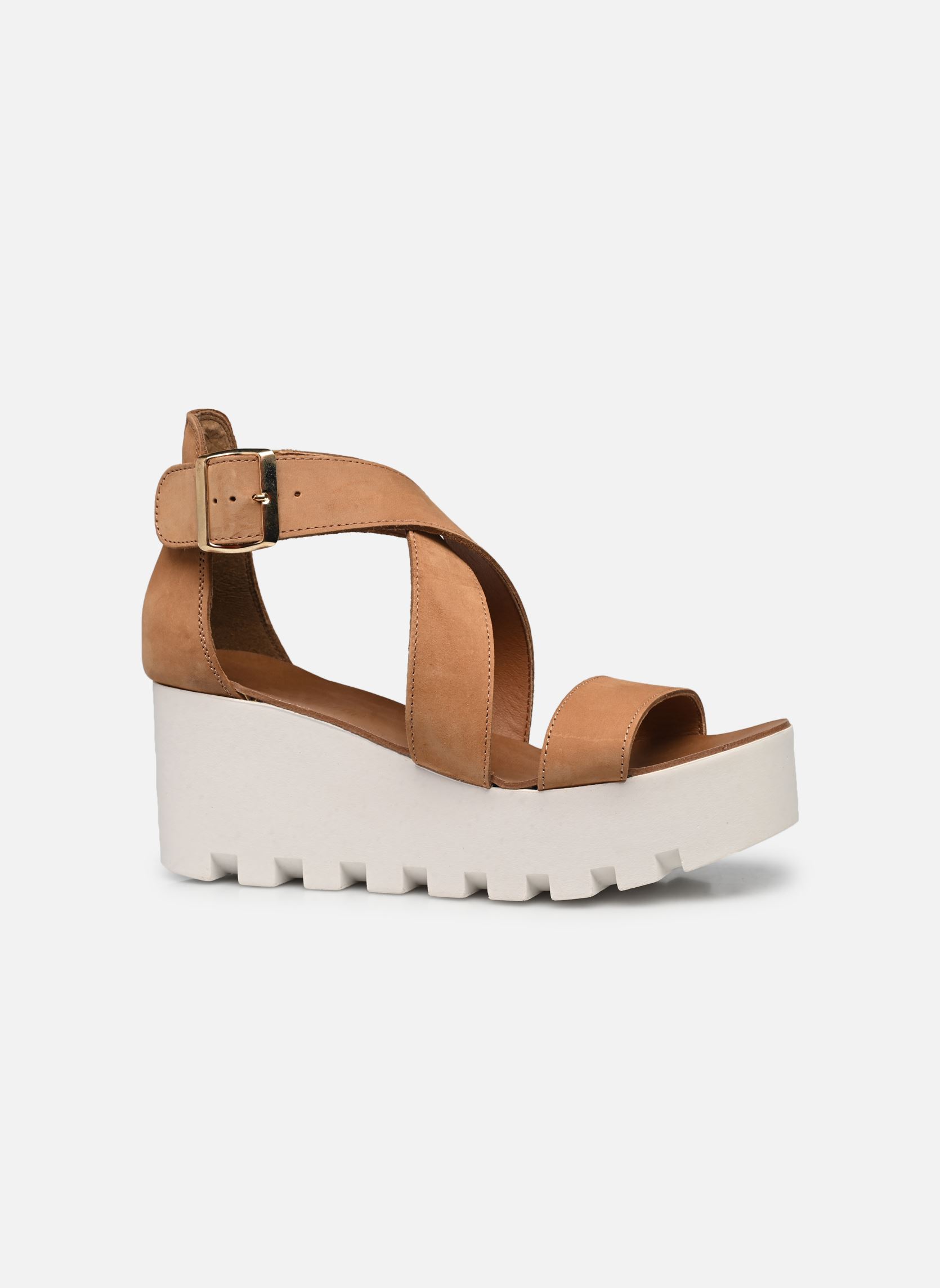 Sandali con zeppa e plateau L.16.SUBWAY donna marrone Sweet Lemon Sandali con zeppa e plateau L.16.SUBWAY donna marrone Cuero