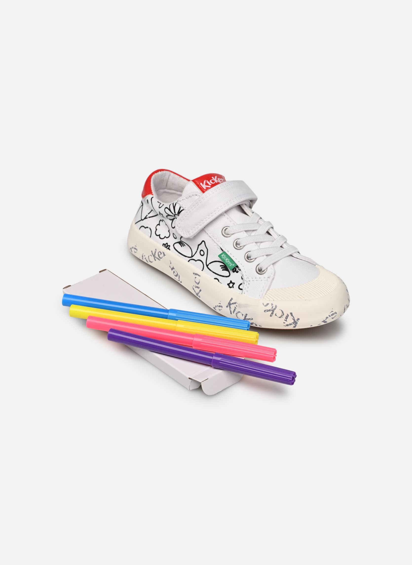 Niedrige Sneaker Gody weiß Kickers Niedrige Sneaker Gody weiß BLANC IMPRIMÉ