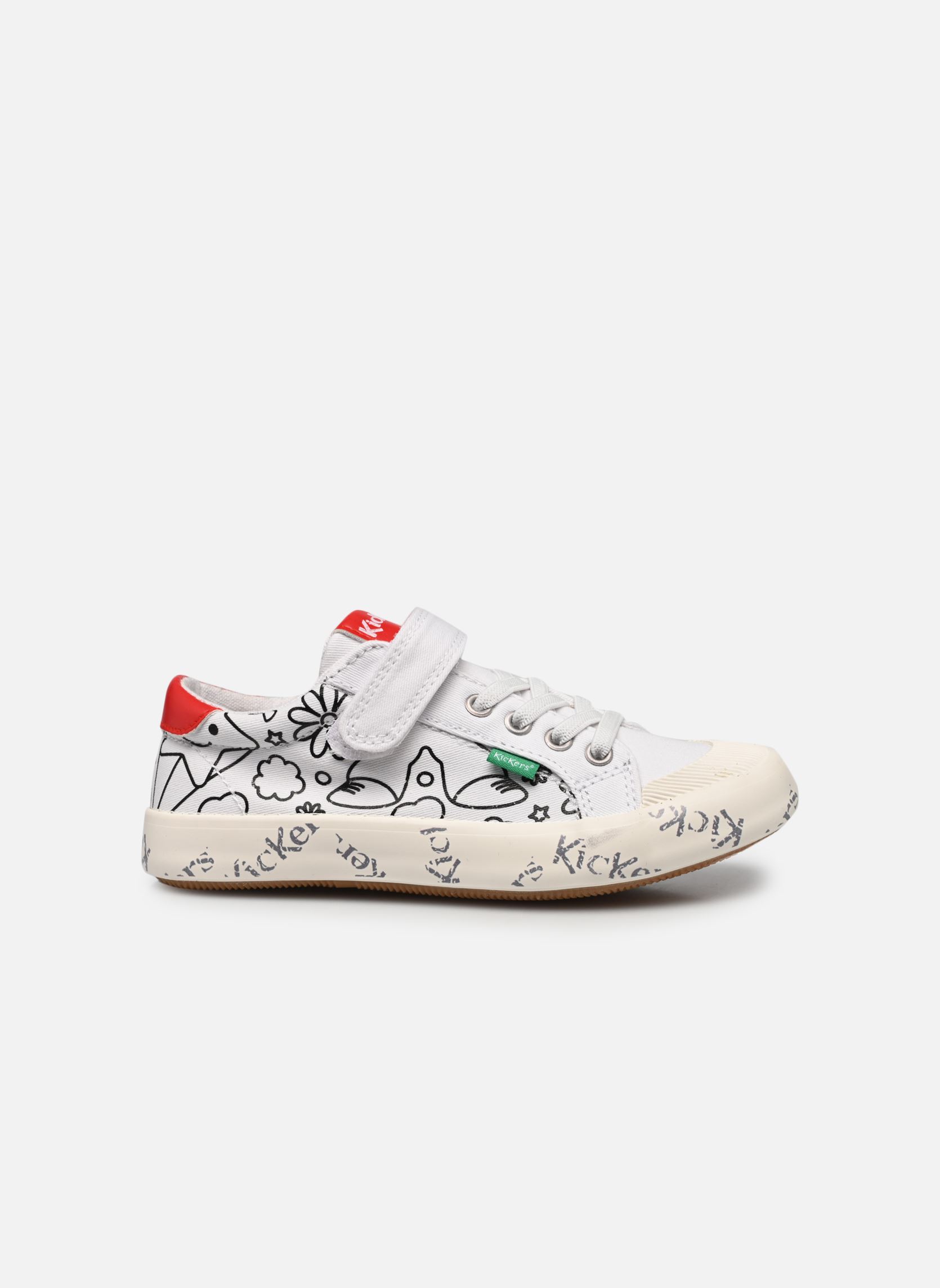 Niedrige Sneaker Gody weiß Kickers Niedrige Sneaker Gody weiß BLANC IMPRIMÉ