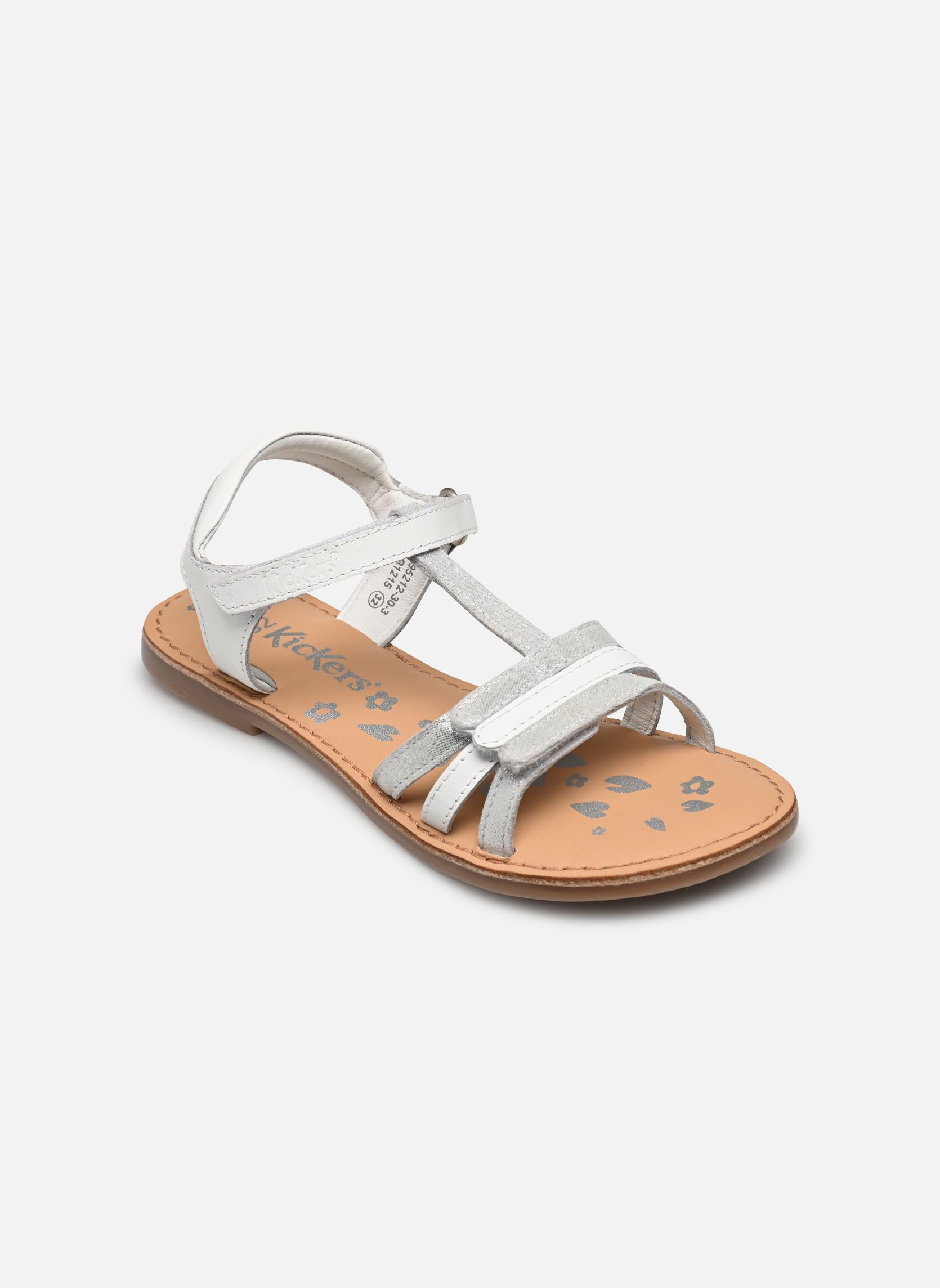 Sandalen Diamanto mädchen weiß Kickers Sandalen Diamanto mädchen weiß BLANC ARGENT 2