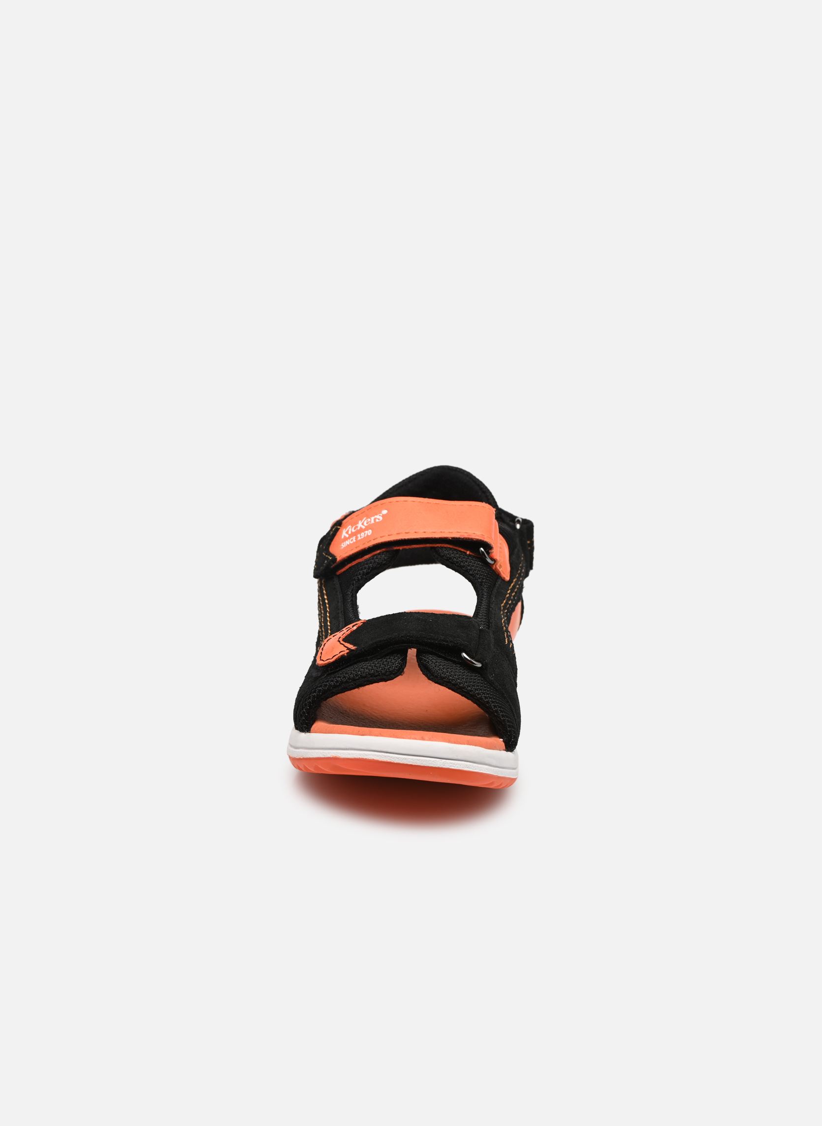 Sandales Plane garçon noir Kickers Sandales Plane garçon noir NOIR ORANGE