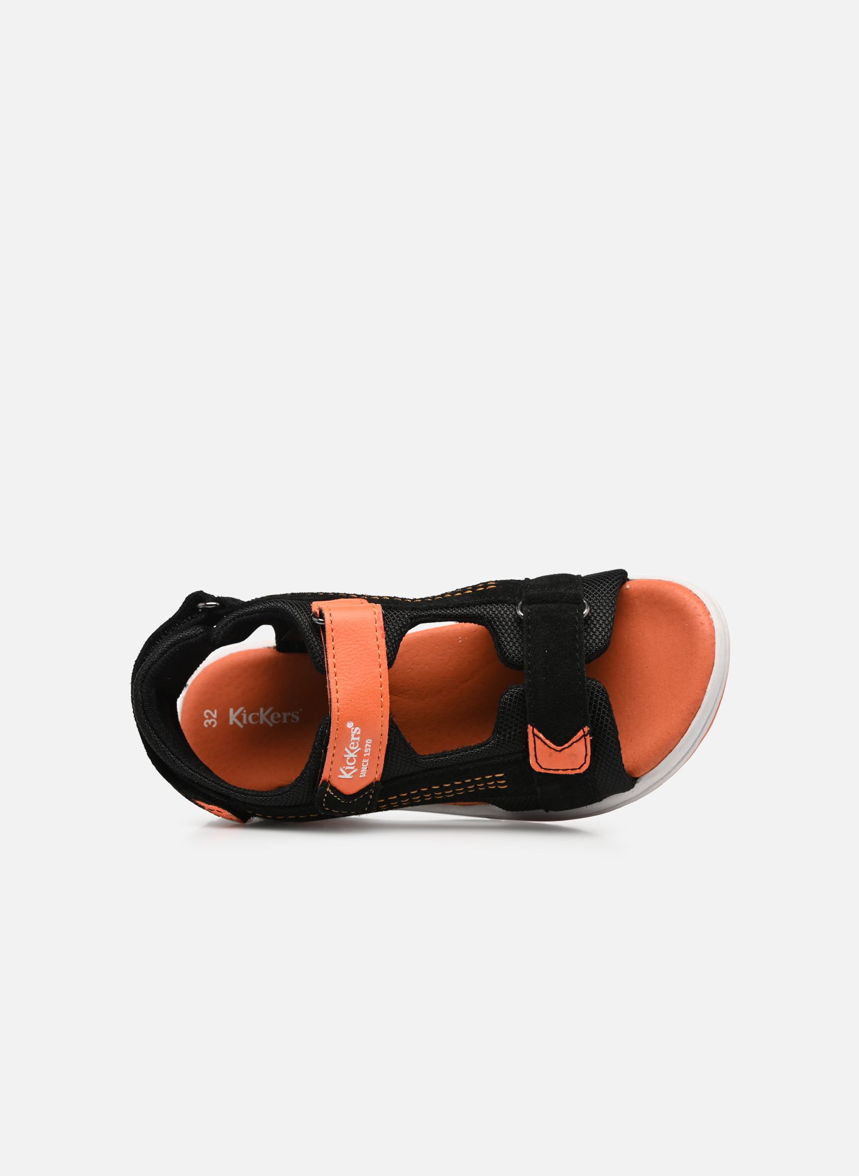 Sandales Plane garçon noir Kickers Sandales Plane garçon noir NOIR ORANGE