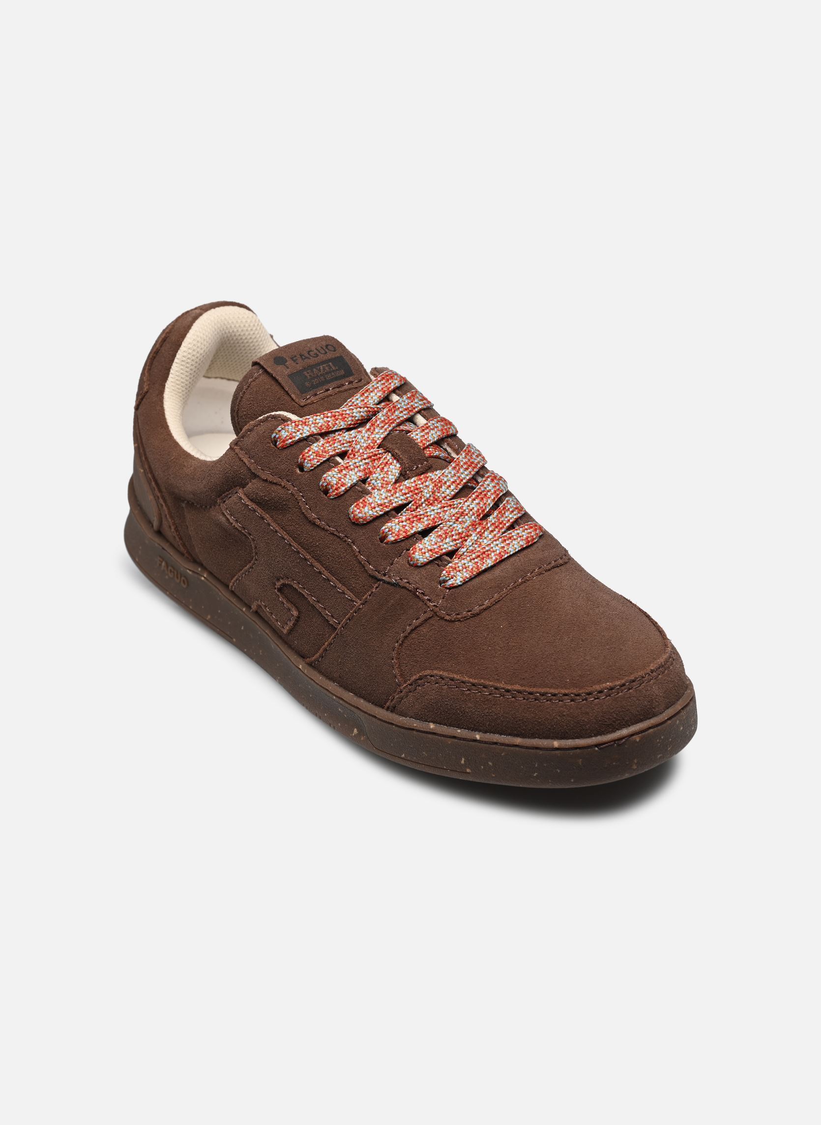 Sneakers basse Hazel Leather Suede uomo marrone Faguo Sneakers basse Hazel Leather Suede uomo marrone DARK CAMEL