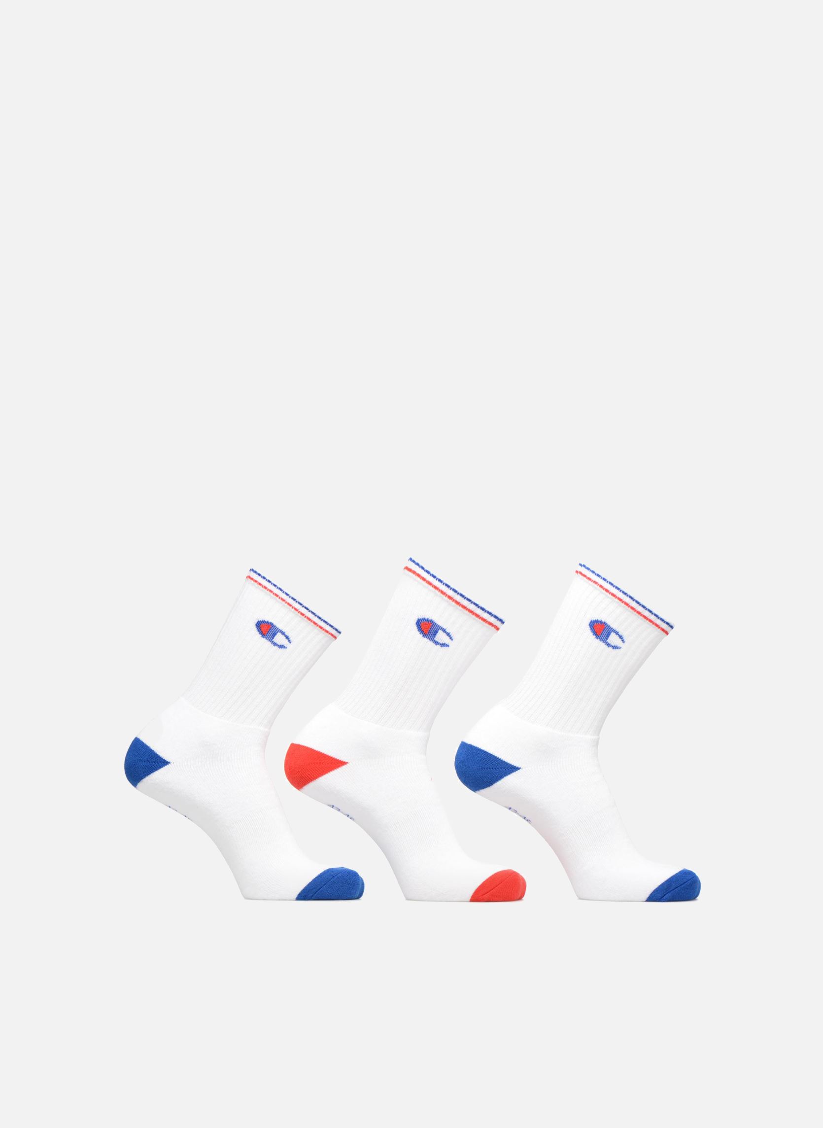Chaussettes CREW SOCKS CHAMPION PERFORMANCE x3 blanc Champion Chaussettes CREW SOCKS CHAMPION PERFORMANCE x3 blanc RED BLUE