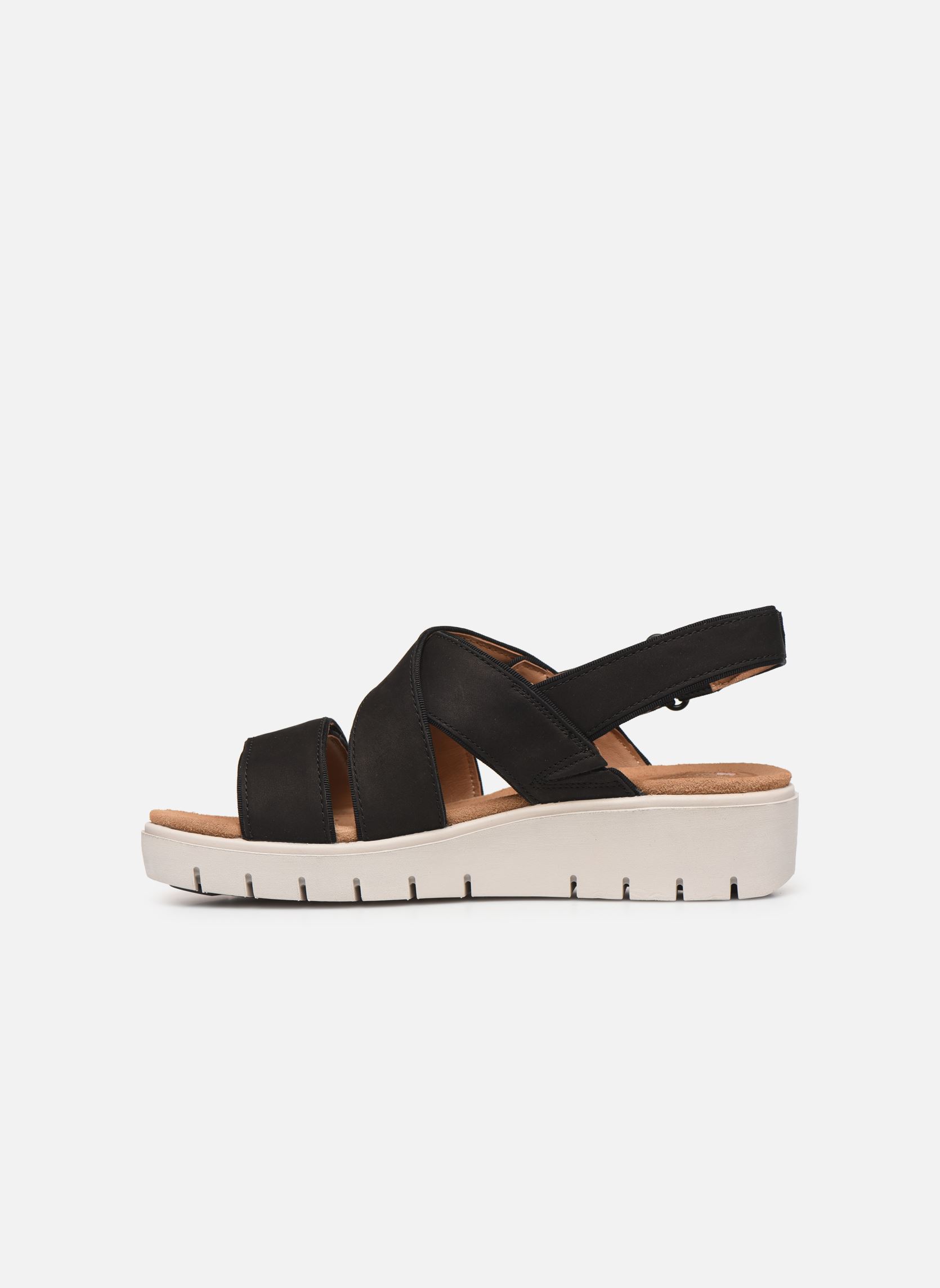 Sandales compensées et plateformes UN KARELY DEW femme noir Clarks Unstructured Sandales compensées et plateformes UN KARELY DEW femme noir BLACK NUBUCK