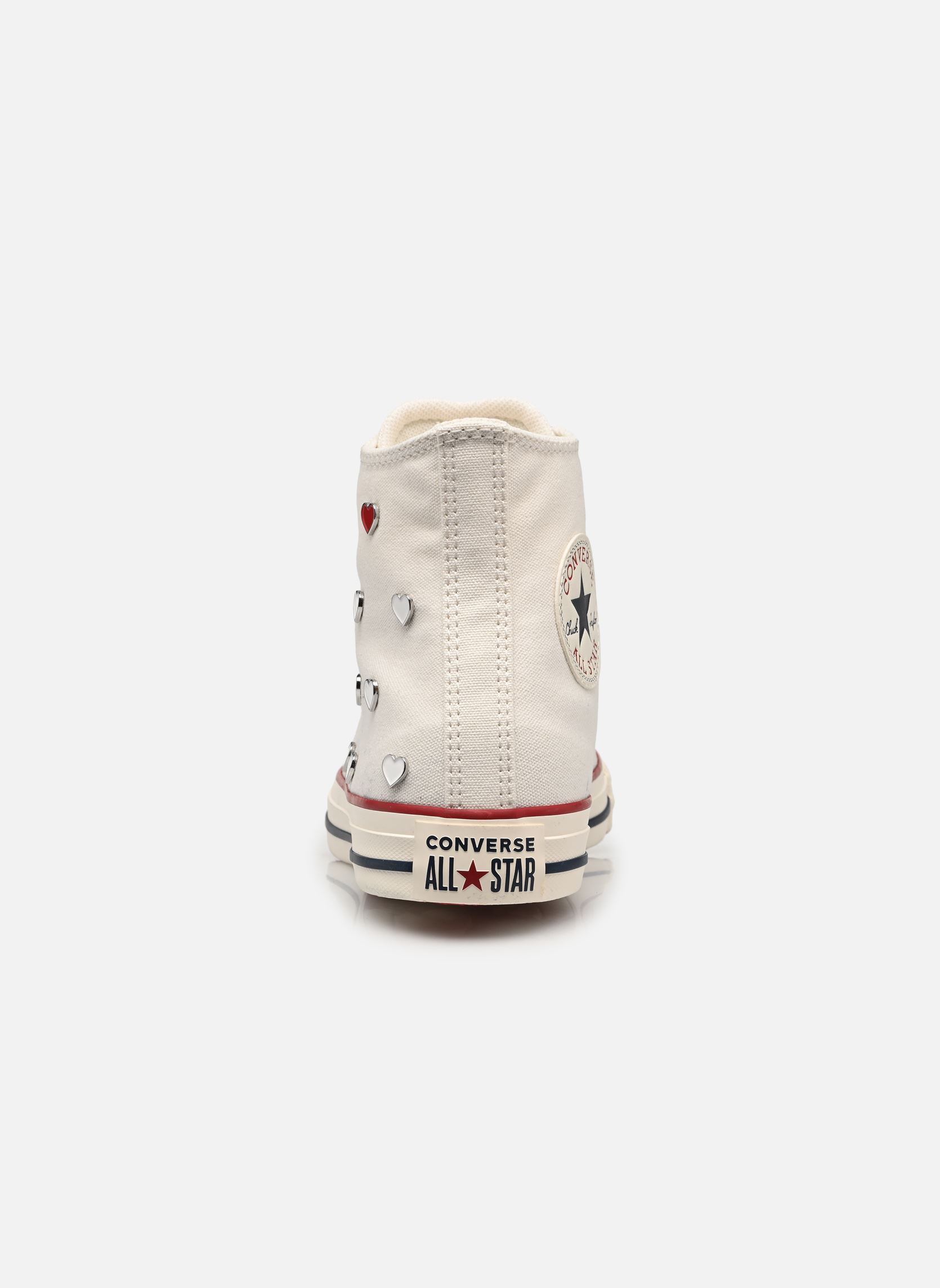 Leinen-Sneaker Chuck Taylor All Star Hearts Hi damen weiß Converse Leinen-Sneaker Chuck Taylor All Star Hearts Hi damen weiß Vintage White/Egret/Days Ahead