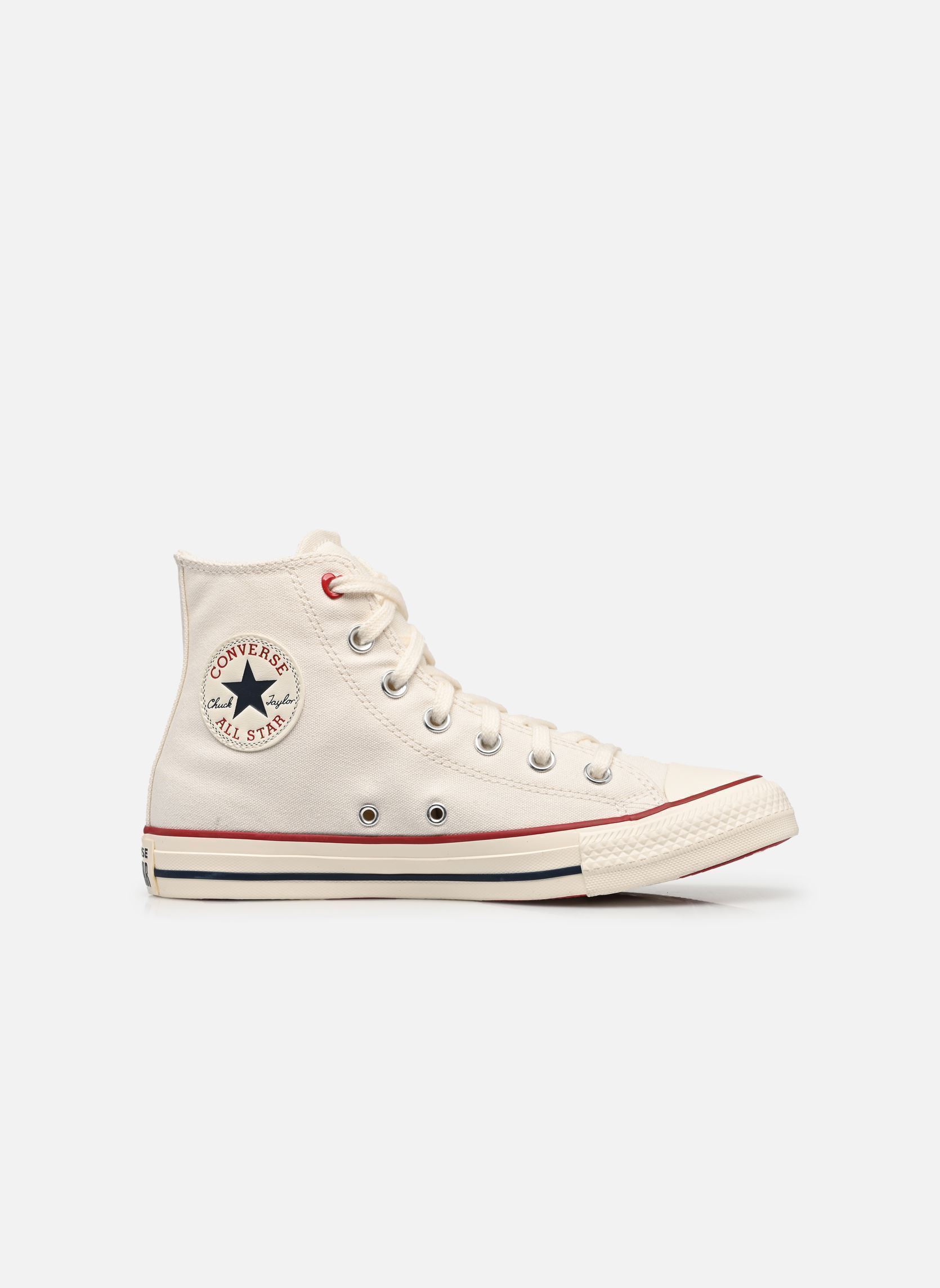 Leinen-Sneaker Chuck Taylor All Star Hearts Hi damen weiß Converse Leinen-Sneaker Chuck Taylor All Star Hearts Hi damen weiß Vintage White/Egret/Days Ahead