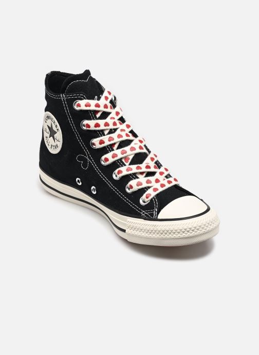 Converse Baskets toile Chuck Taylor All Star Hearts Hi femme noir