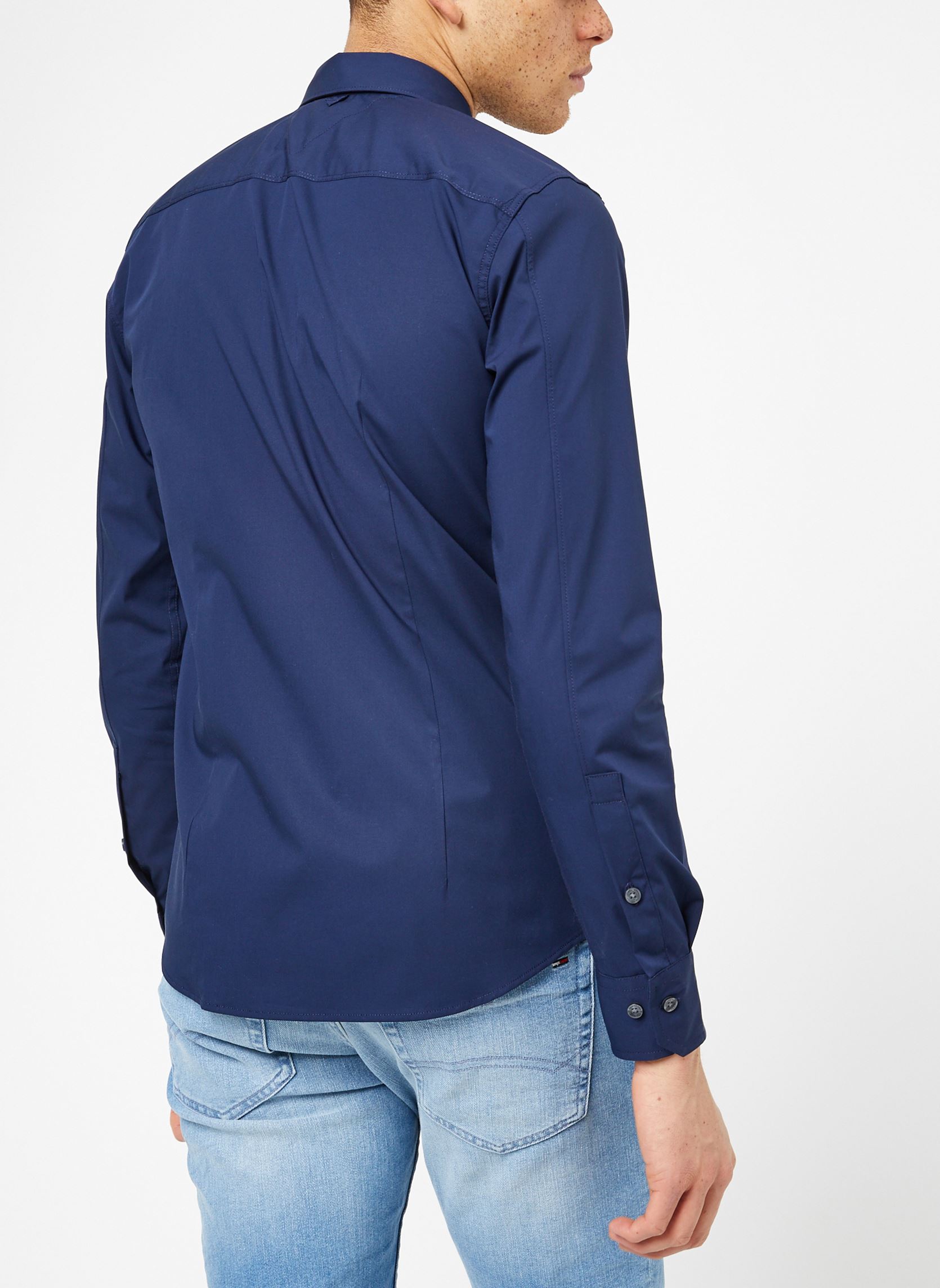 Chemises TJM ORIGINAL STRETCH SHIRT homme bleu Tommy Jeans Chemises TJM ORIGINAL STRETCH SHIRT homme bleu Black Iris