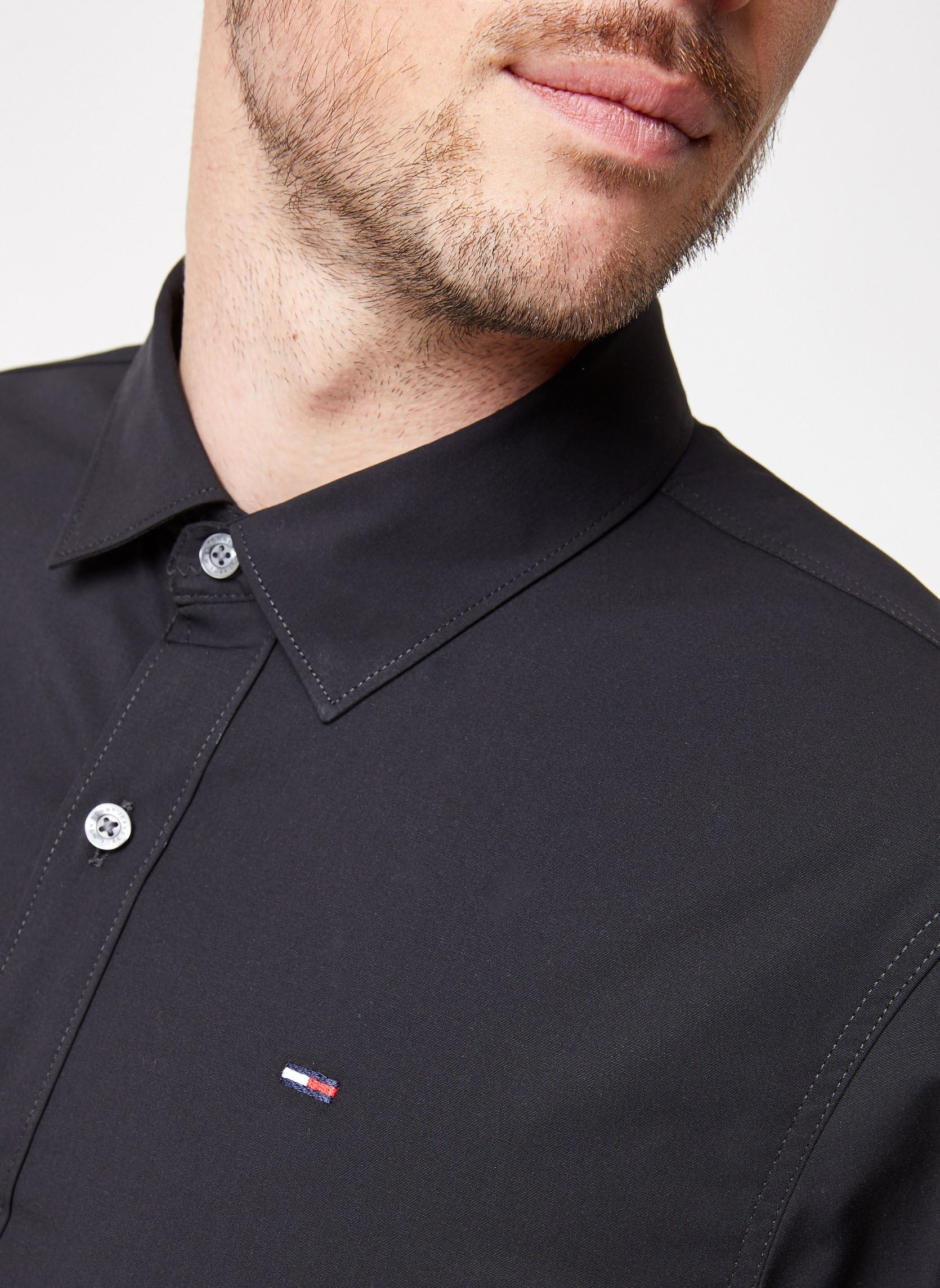 Chemises TJM ORIGINAL STRETCH SHIRT homme noir Tommy Jeans Chemises TJM ORIGINAL STRETCH SHIRT homme noir TOMMY BLACK