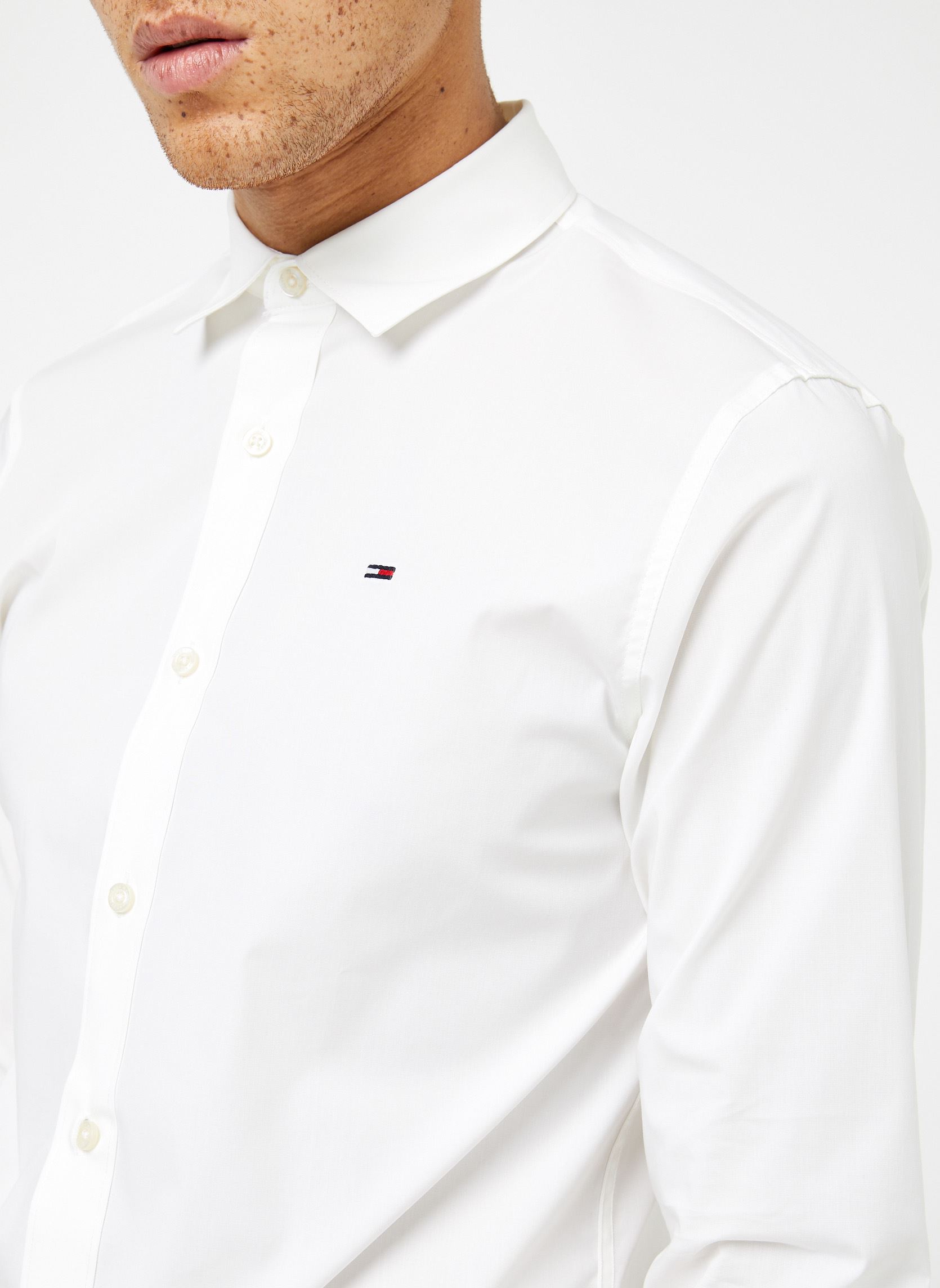 Chemises TJM ORIGINAL STRETCH SHIRT homme blanc Tommy Jeans Chemises TJM ORIGINAL STRETCH SHIRT homme blanc CLASSIC WHITE