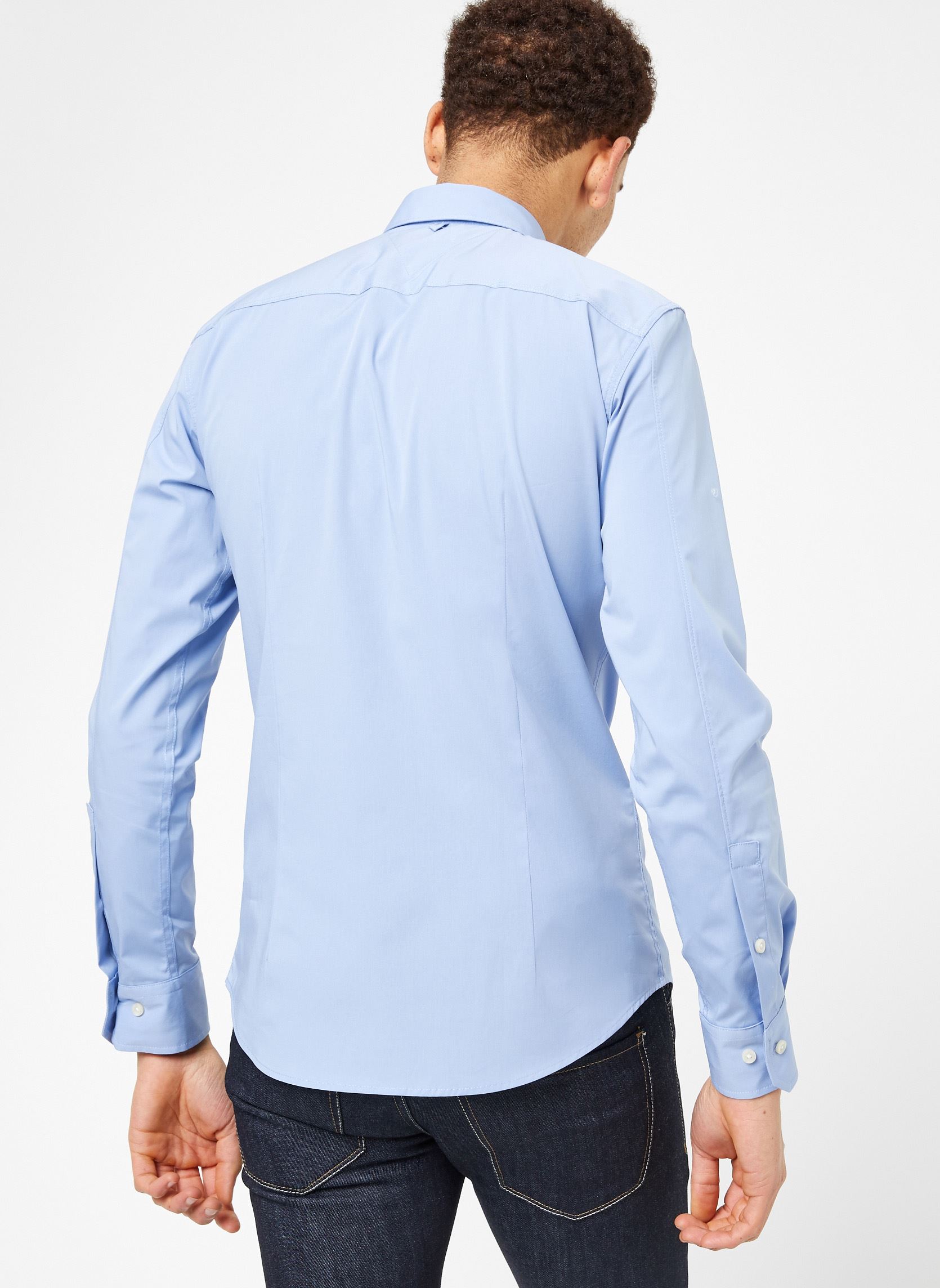 Chemises TJM ORIGINAL STRETCH SHIRT homme bleu Tommy Jeans Chemises TJM ORIGINAL STRETCH SHIRT homme bleu LAVENDER LUSTRE