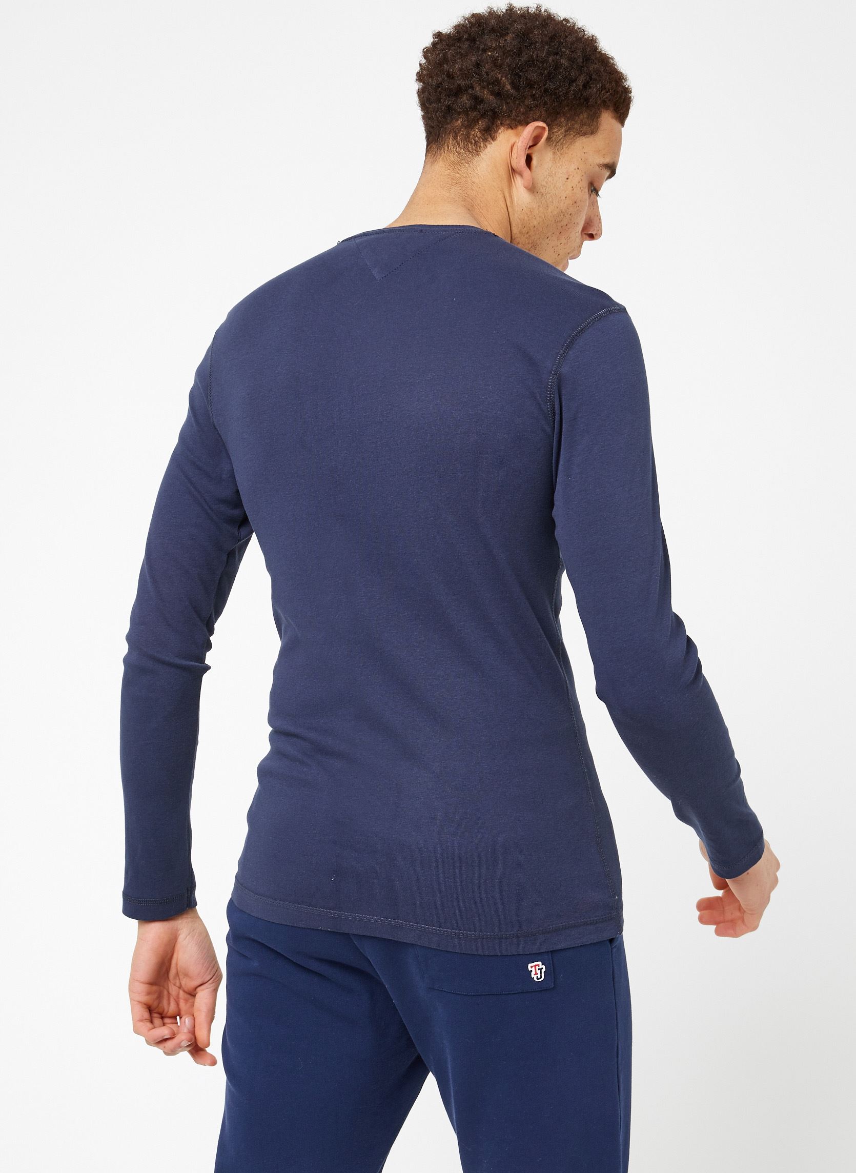 Tee-shirts TJM ORIGINAL RIB LONGSLEEVE TEE homme bleu Tommy Jeans Tee-shirts TJM ORIGINAL RIB LONGSLEEVE TEE homme bleu BLACK IRIS