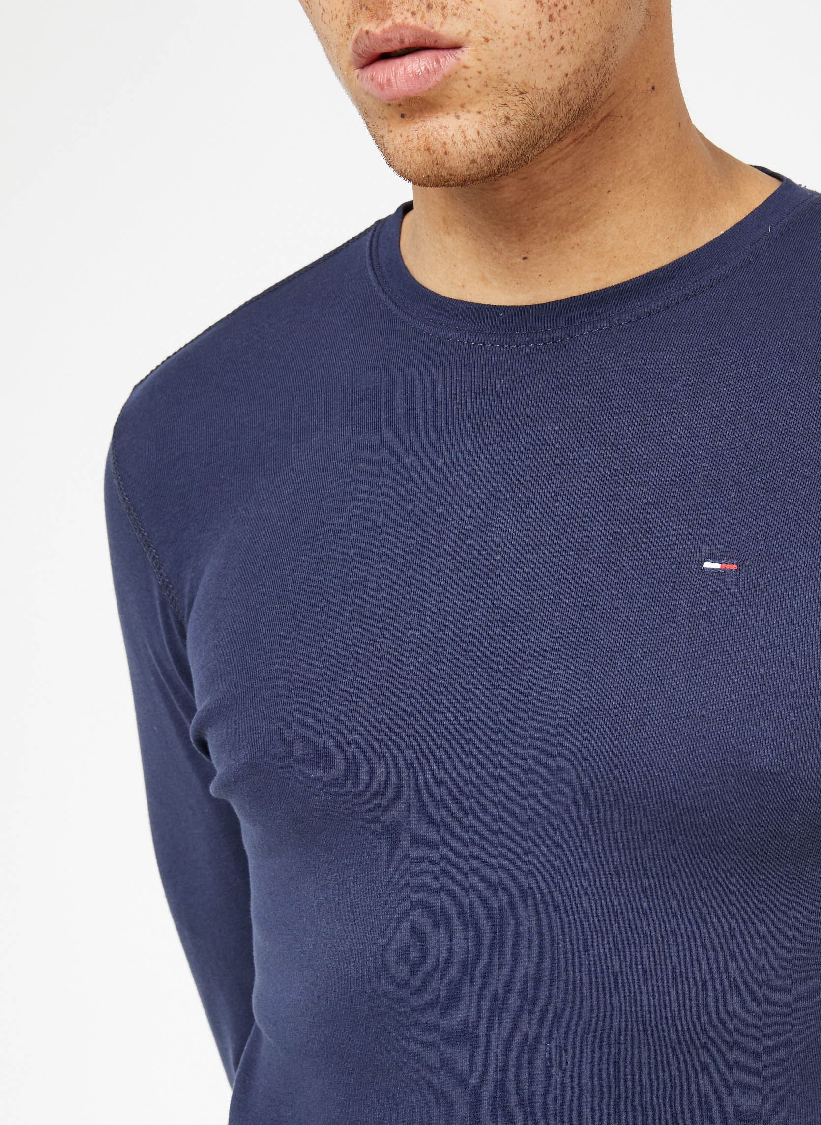 Tee-shirts TJM ORIGINAL RIB LONGSLEEVE TEE homme bleu Tommy Jeans Tee-shirts TJM ORIGINAL RIB LONGSLEEVE TEE homme bleu BLACK IRIS
