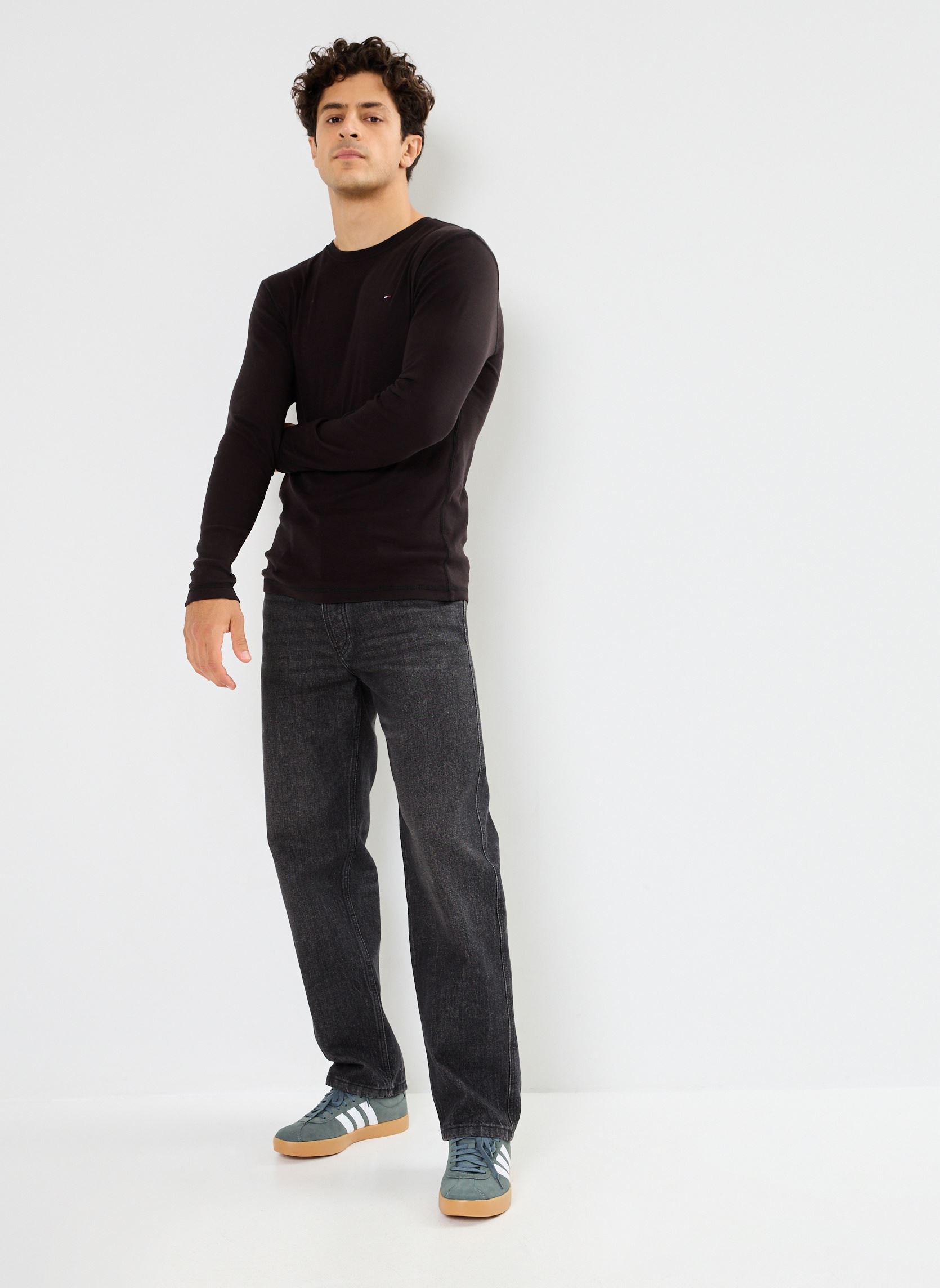 Tee-shirts TJM ORIGINAL RIB LONGSLEEVE TEE homme noir Tommy Jeans Tee-shirts TJM ORIGINAL RIB LONGSLEEVE TEE homme noir BLACK