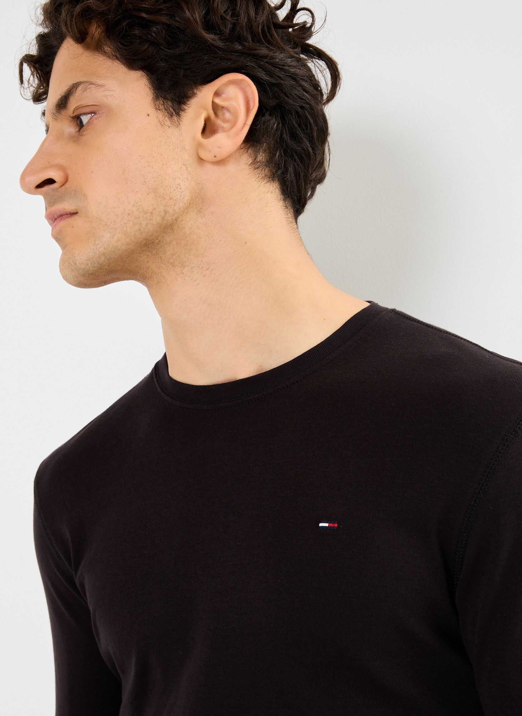 Tee-shirts TJM ORIGINAL RIB LONGSLEEVE TEE homme noir Tommy Jeans Tee-shirts TJM ORIGINAL RIB LONGSLEEVE TEE homme noir BLACK